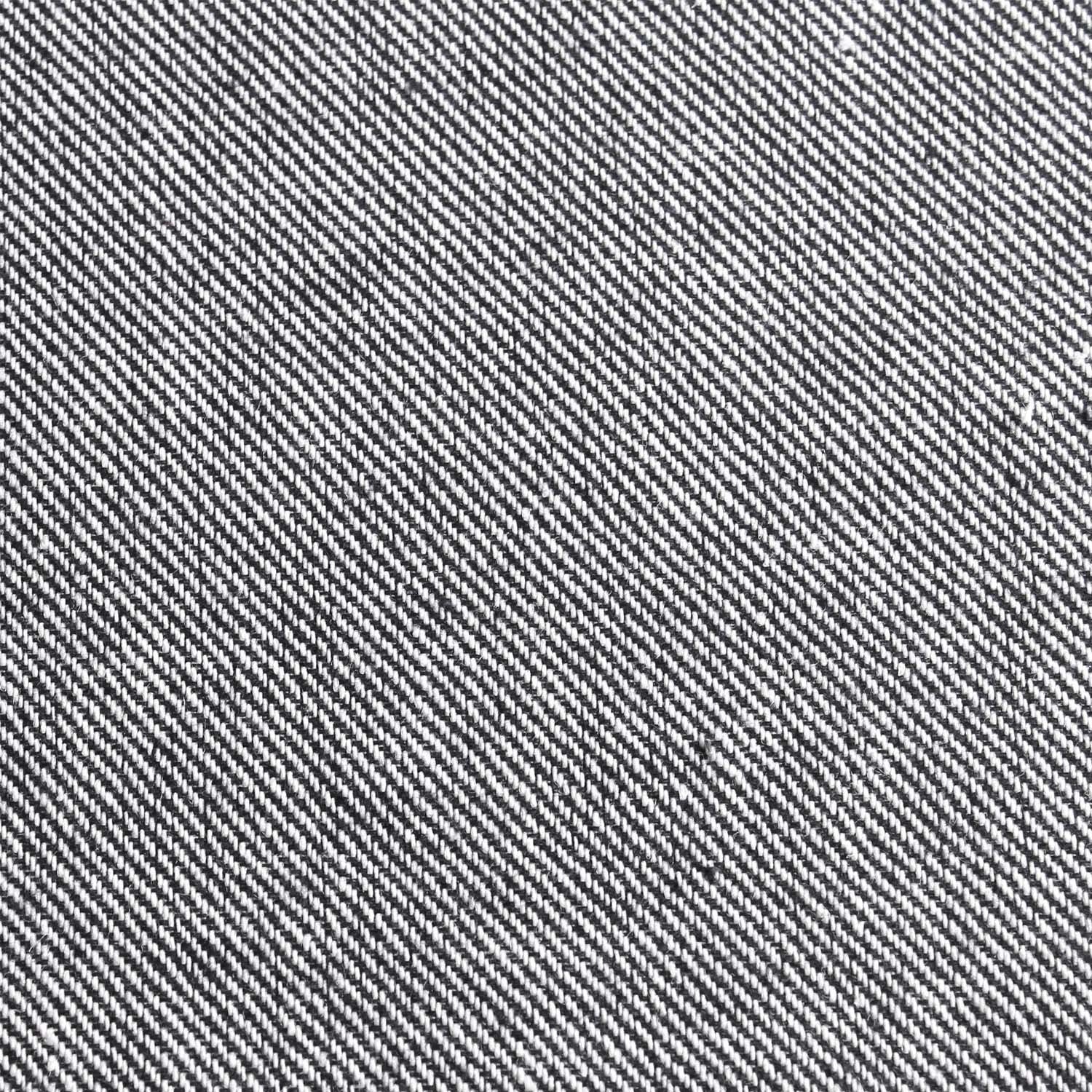 Black & White Twill Stripe Linen Kids Bow Tie - Image 2