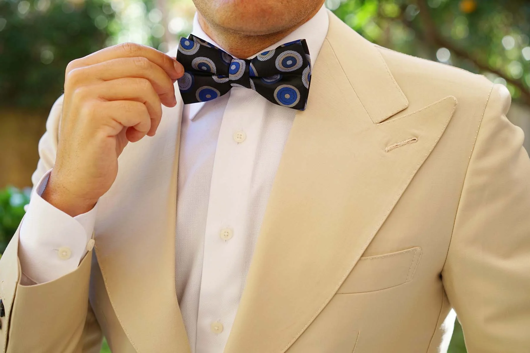 Black with Blue Circle - Bow Tie - Image 3