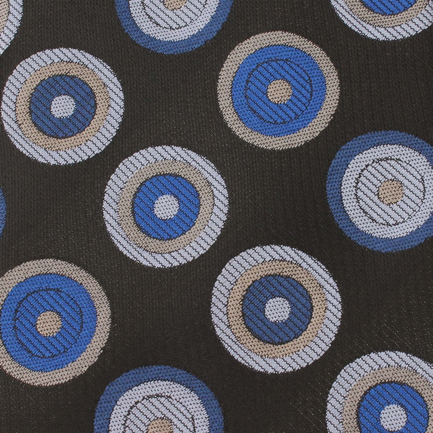 Black with Blue Circle - Skinny Tie - Image 4