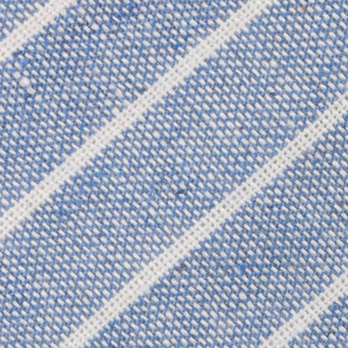 Blue Barney Pin Stripe Linen Skinny Tie - Image 3