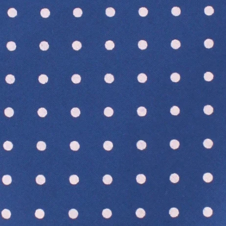 Blue Cotton with Mini White Polka Dots Pocket Square - Image 2