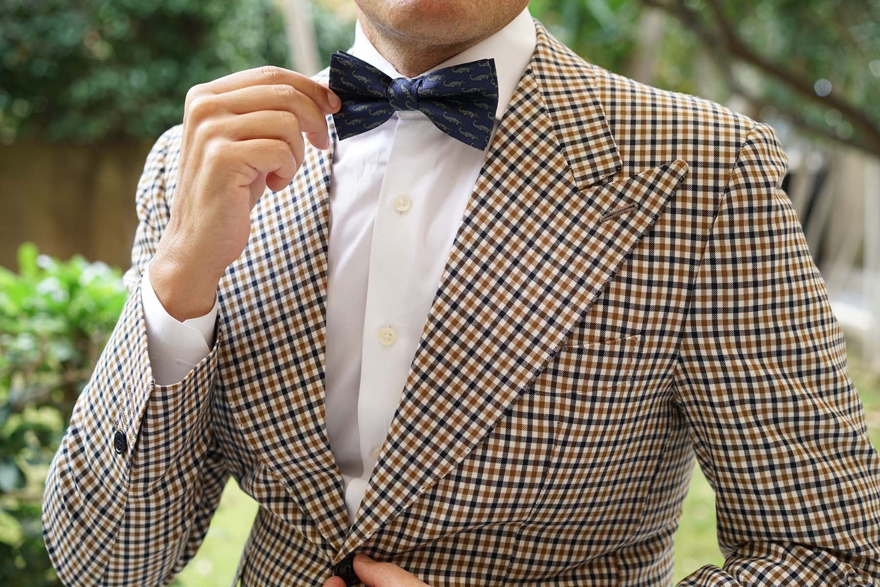 Blue Crocodile Dundee Bow Tie - Image 3