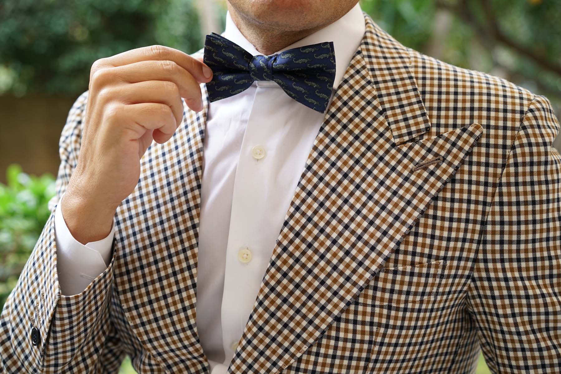 Blue Crocodile Dundee Bow Tie - Image 6