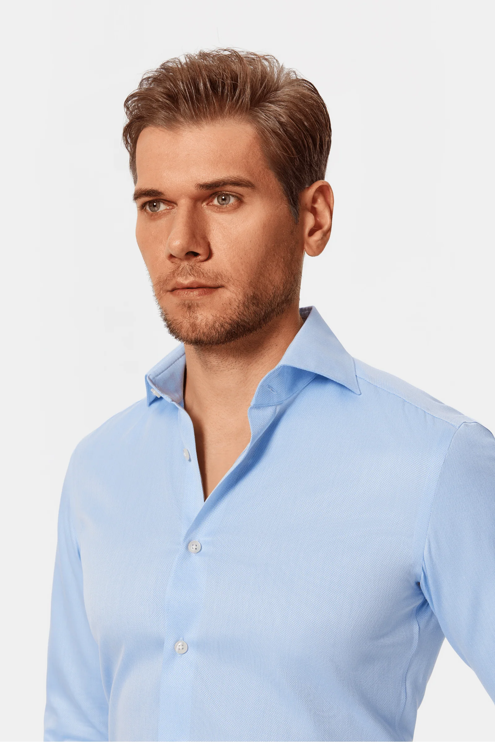 Belfort Blue Lucious Non-Iron Shirt - Image 13