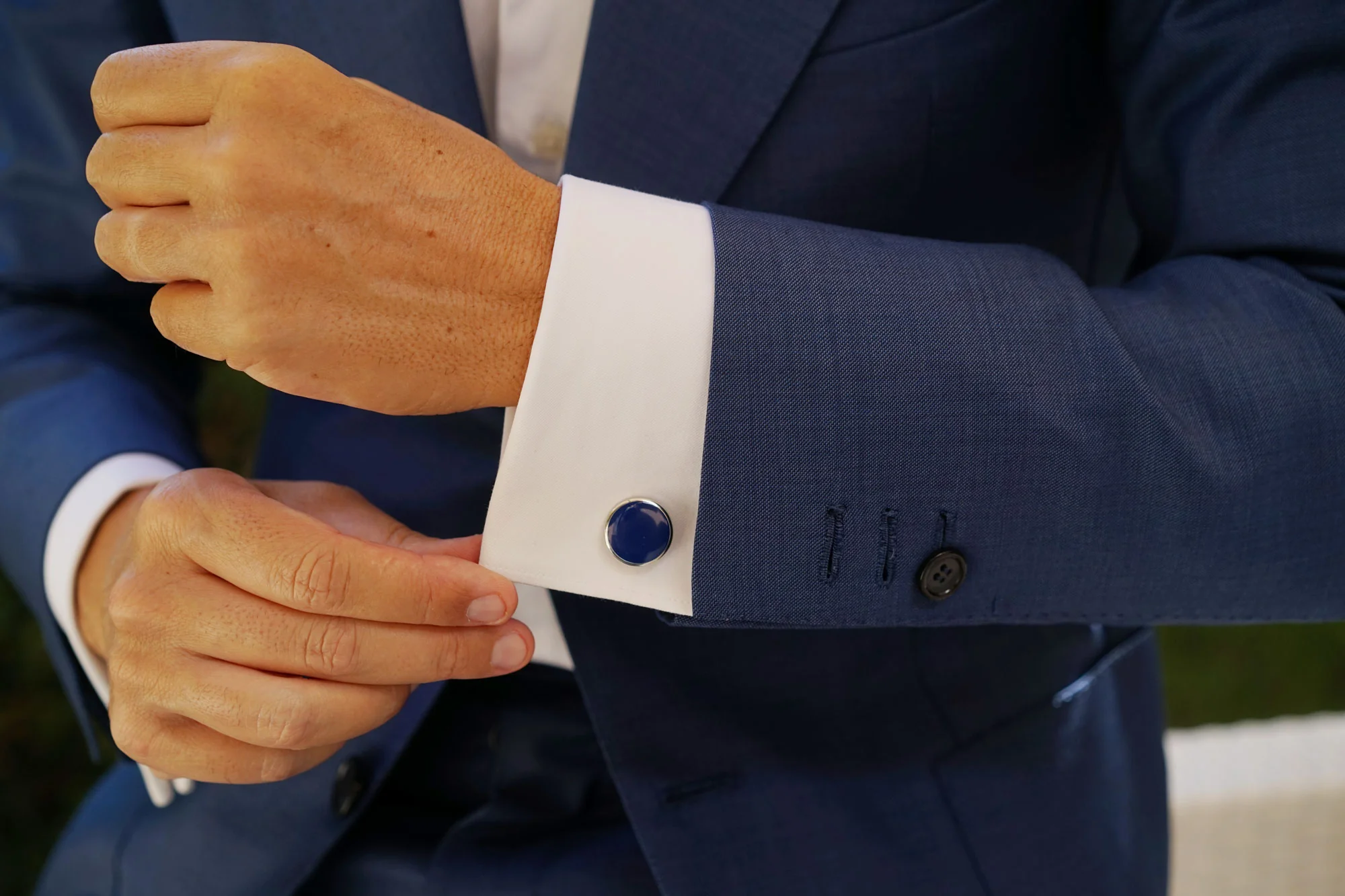 Blue Elixir Stone Cufflinks - Image 7