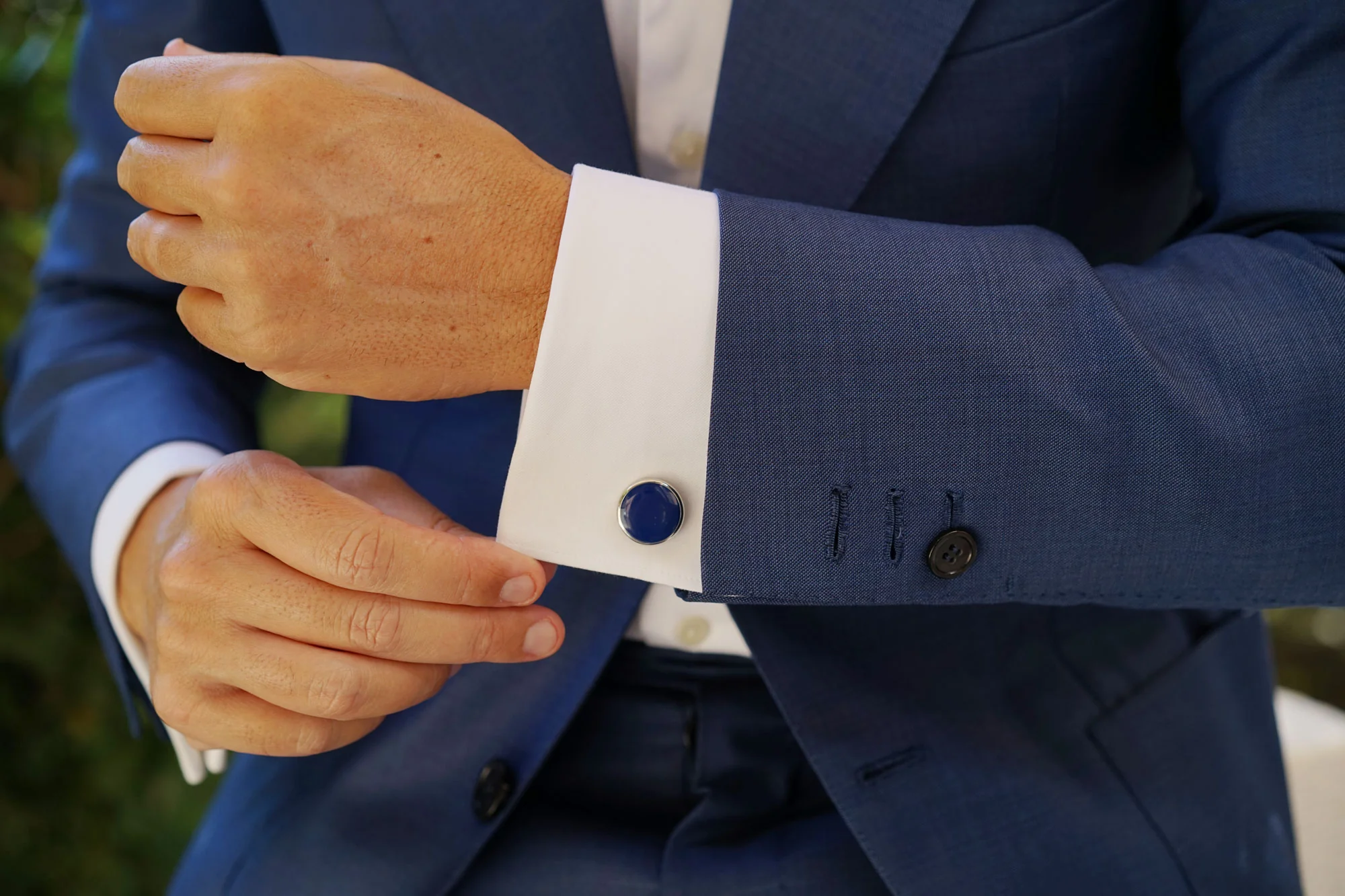 Blue Elixir Stone Cufflinks - Image 9