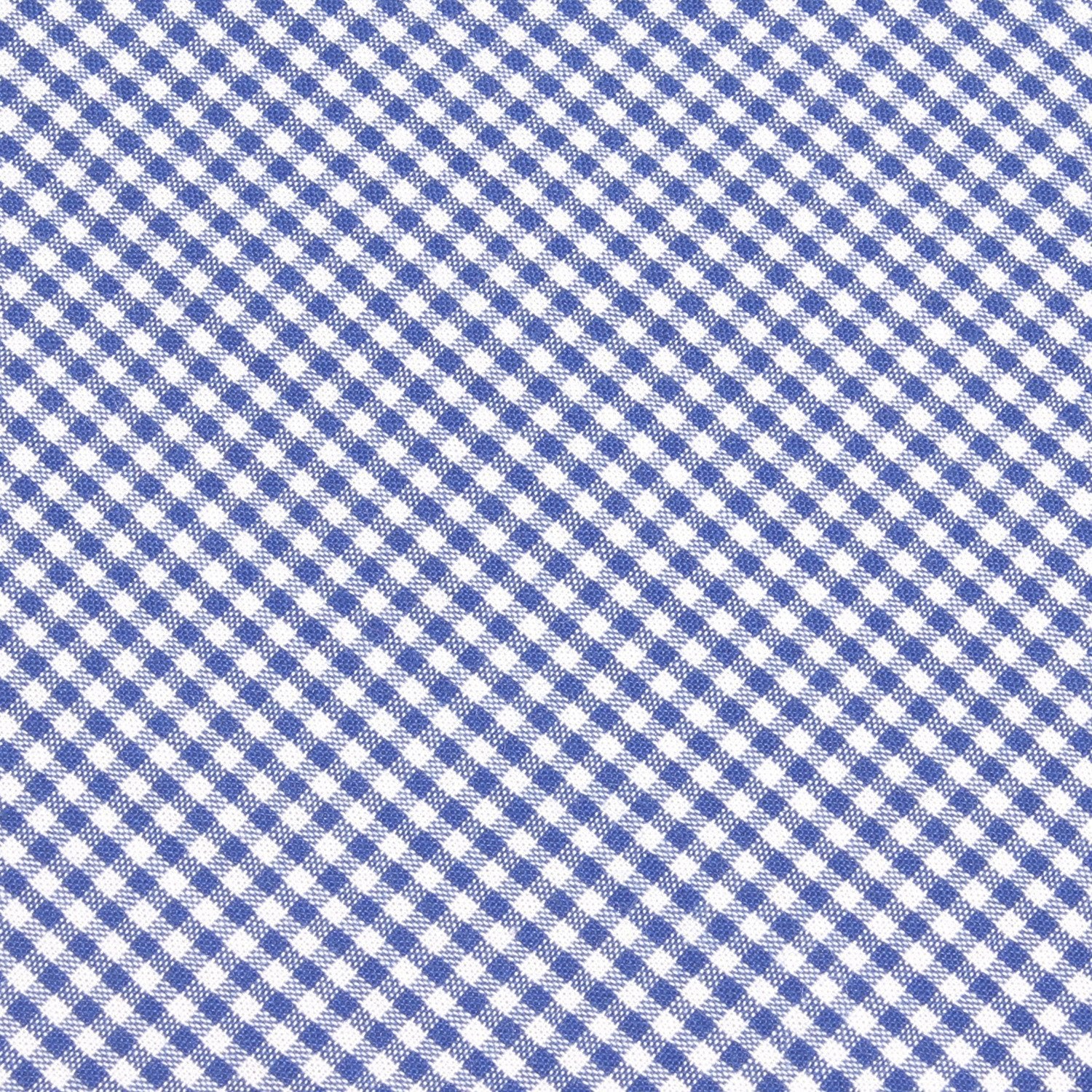 Blue Gingham Cotton Self Tie Diamond Bow Tie - Image 2