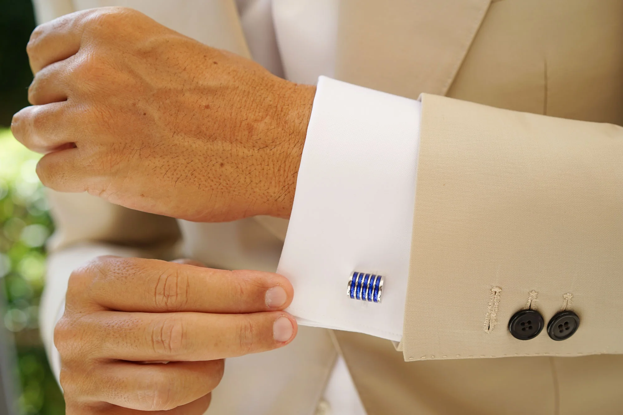 Blue Horizontal Cufflinks - Image 10