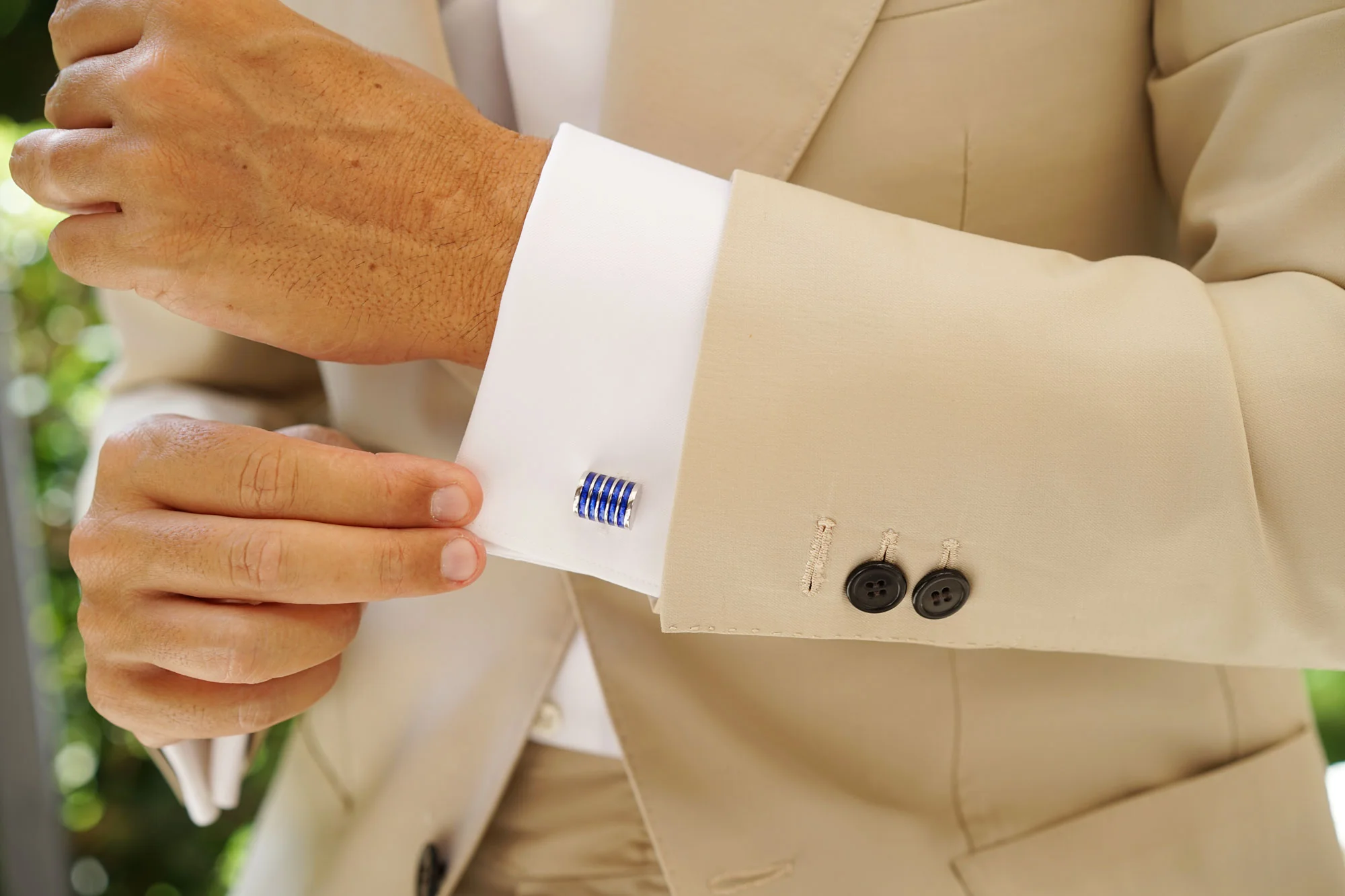 Blue Horizontal Cufflinks - Image 9