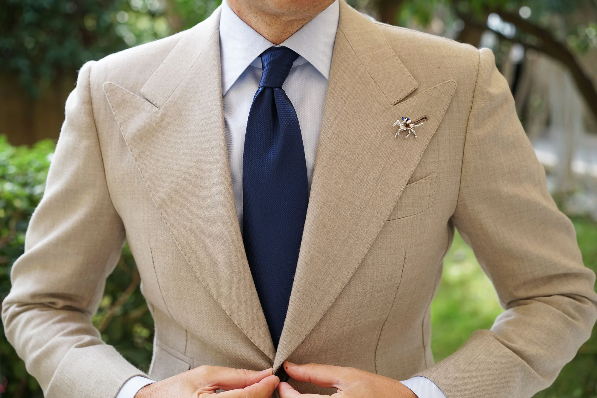 Blue Jockey Racehorse Lapel Pin - Image 7
