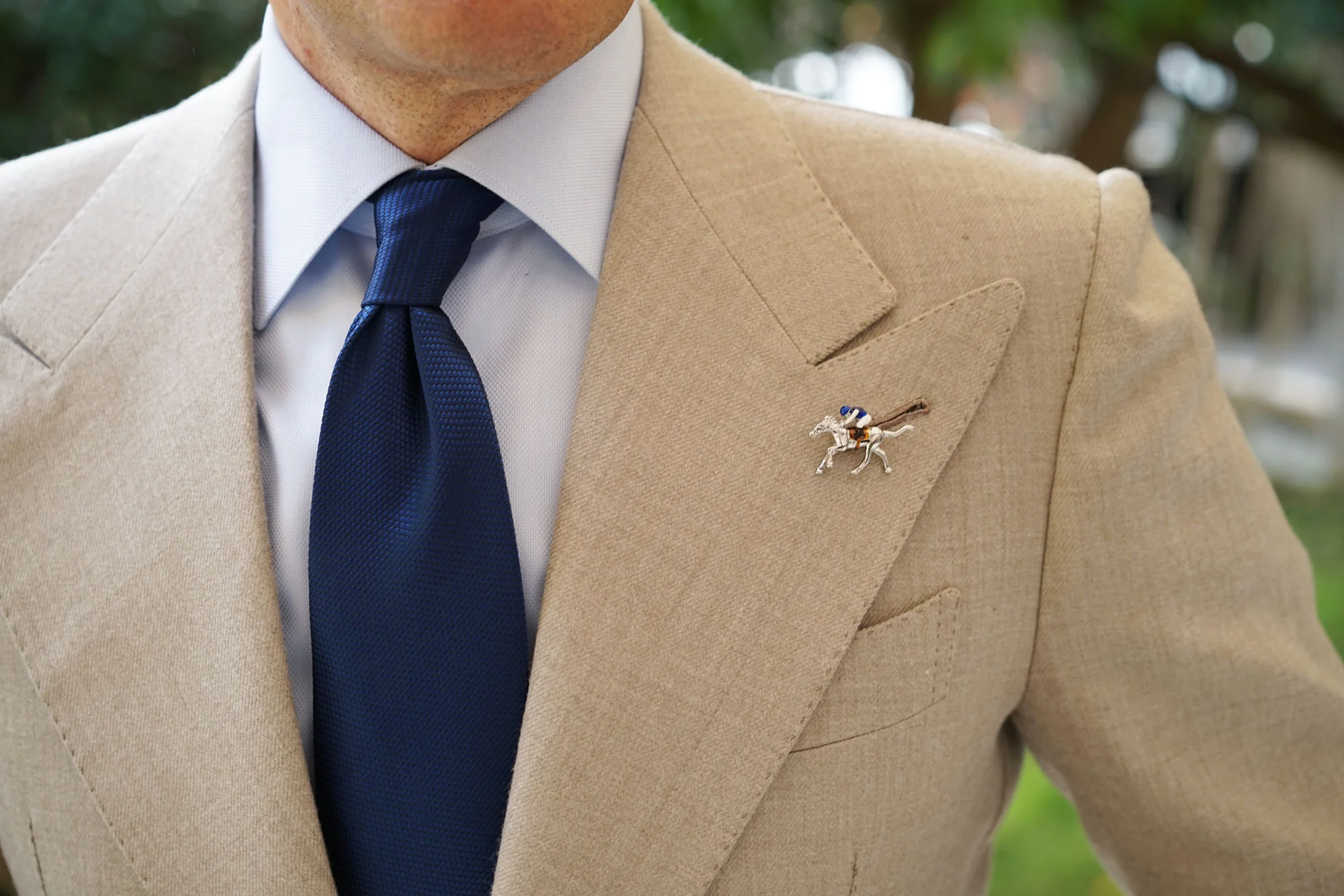 Blue Jockey Racehorse Lapel Pin - Image 8