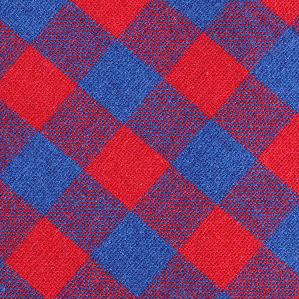 Blue & Red Gingham Self Bow Tie - Image 3