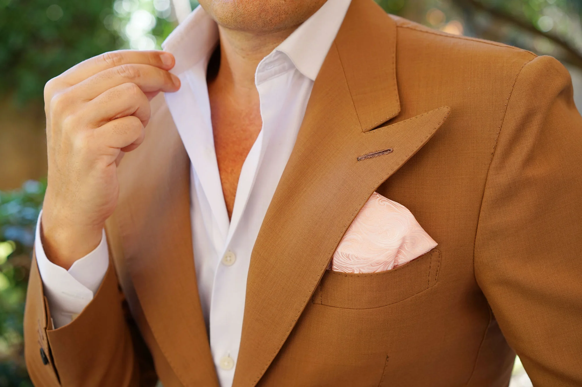 Blush Pink Khamsin Pocket Square - Image 8