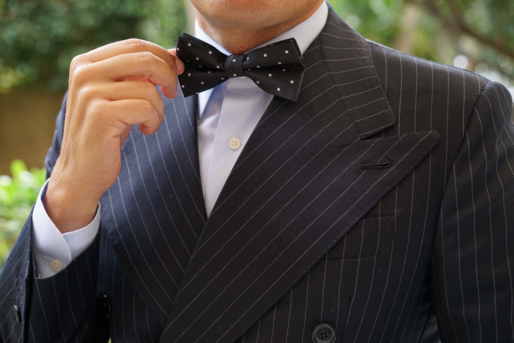 Bond Black Polka Dots Bow Tie - Image 5