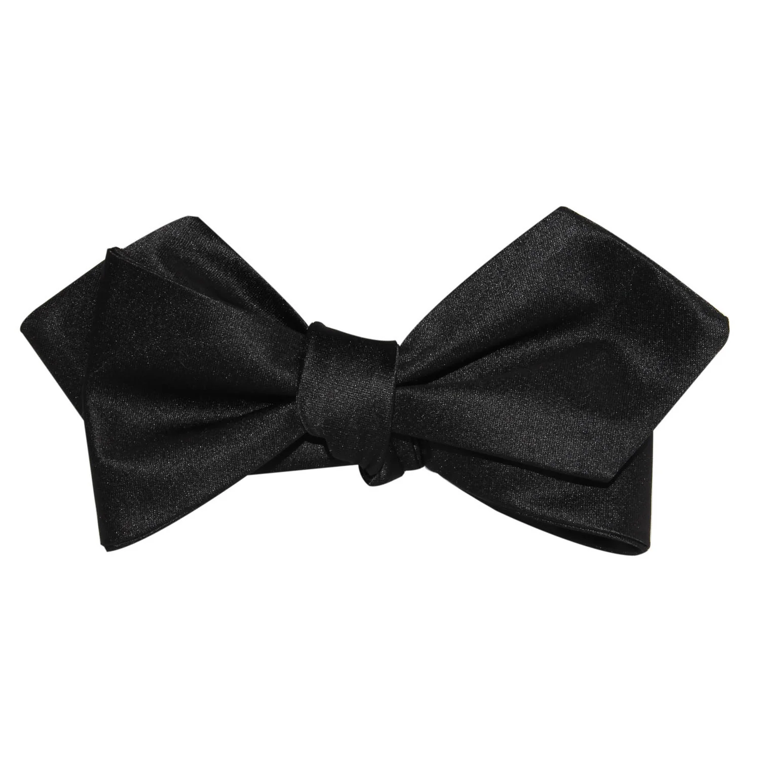 Bond Black Self Tie Diamond Tip Bow Tie - Image 2