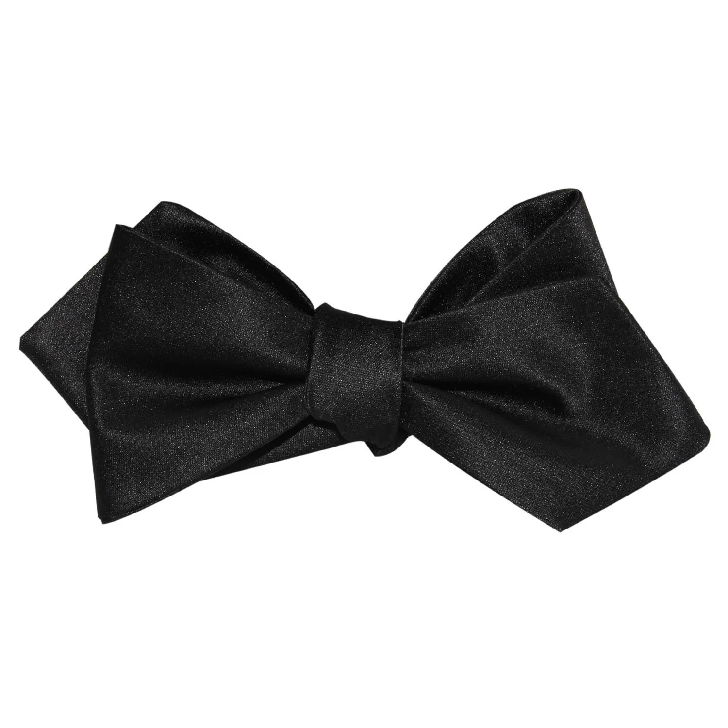 Bond Black Self Tie Diamond Tip Bow Tie - Image 3