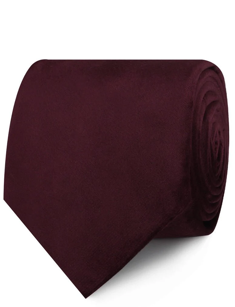 Bond Burgundy Velvet Necktie - Image 2