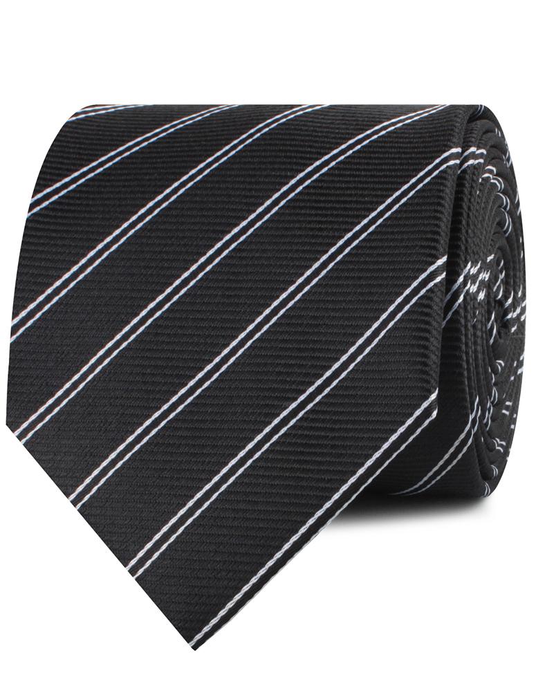 Boston Black Striped Necktie - Image 2