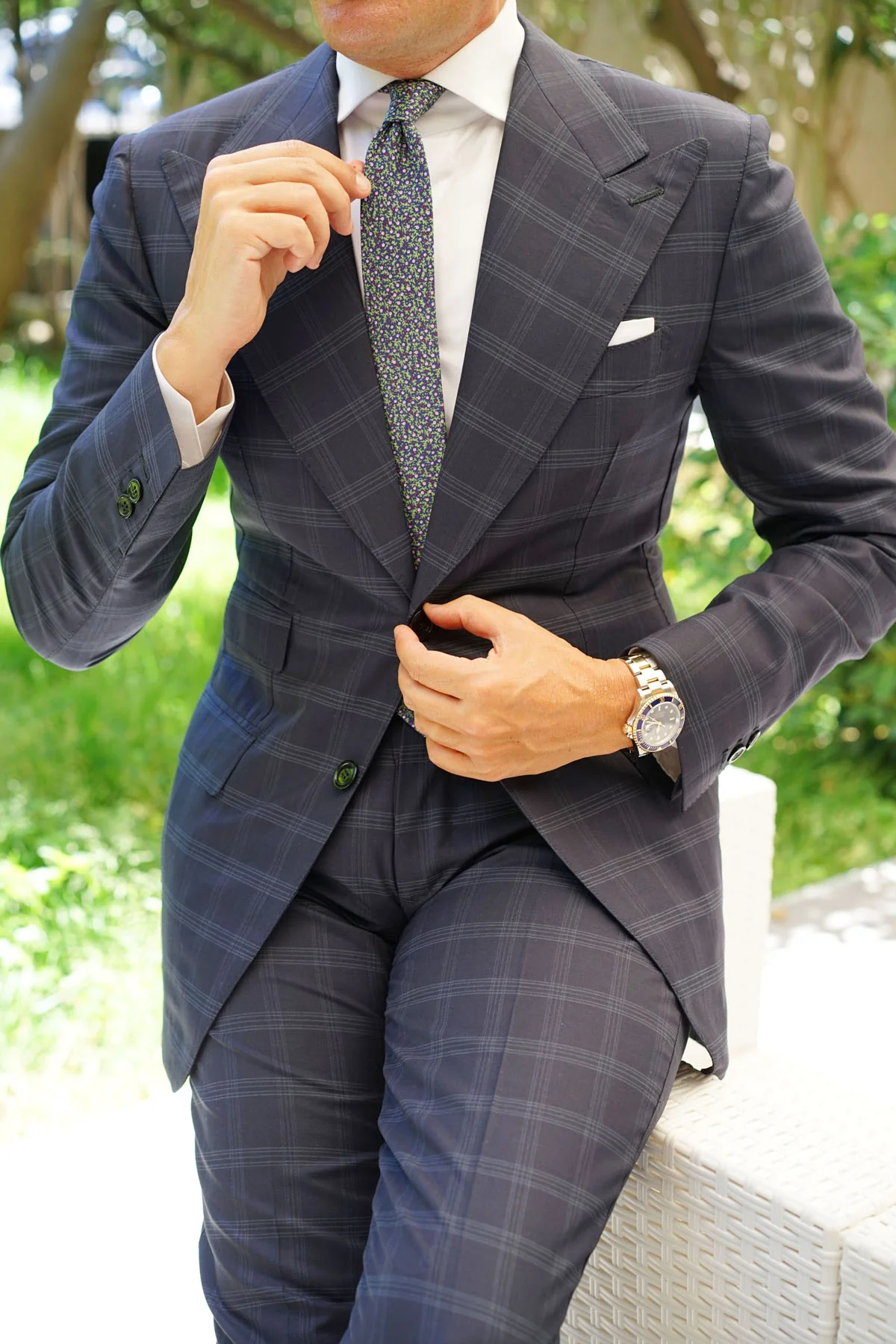 Boston Floral Garden Skinny Tie - Image 5