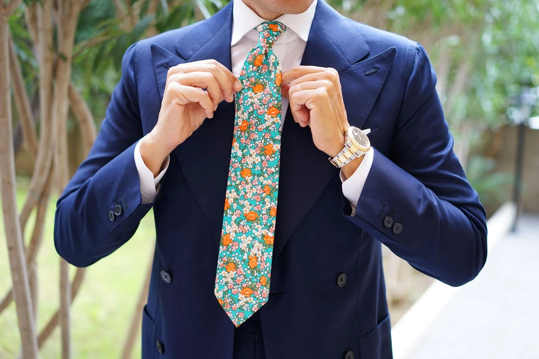 British Virgin Island Floral Necktie - Image 11