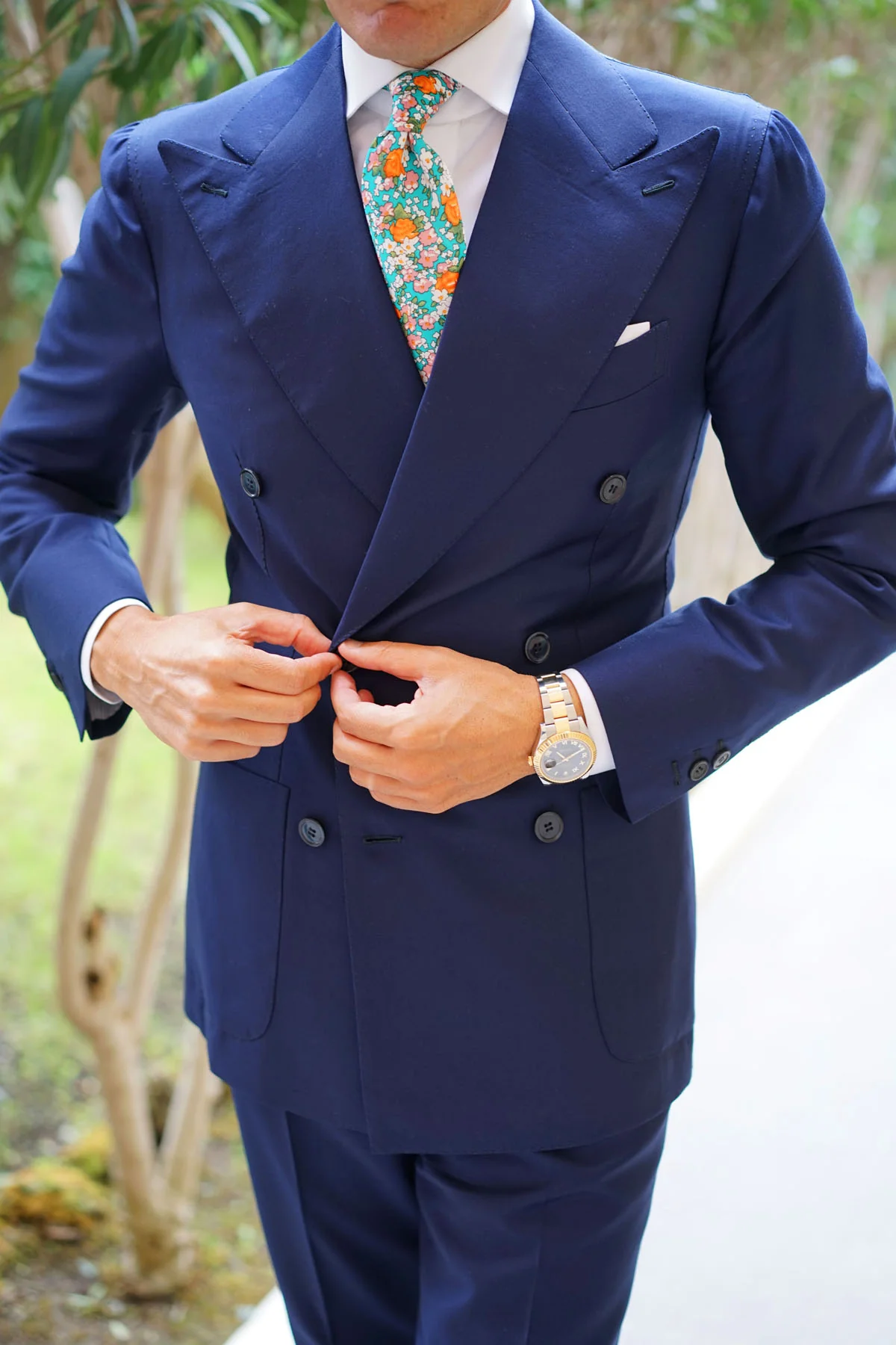British Virgin Island Floral Necktie - Image 12