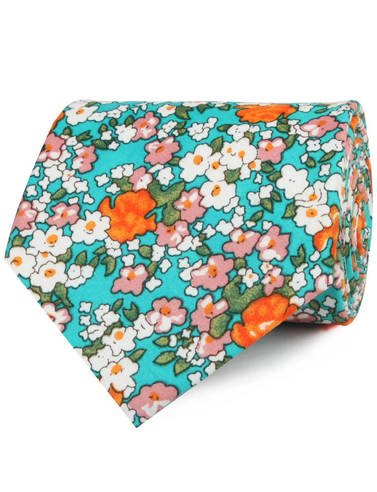 British Virgin Island Floral Necktie - Image 2
