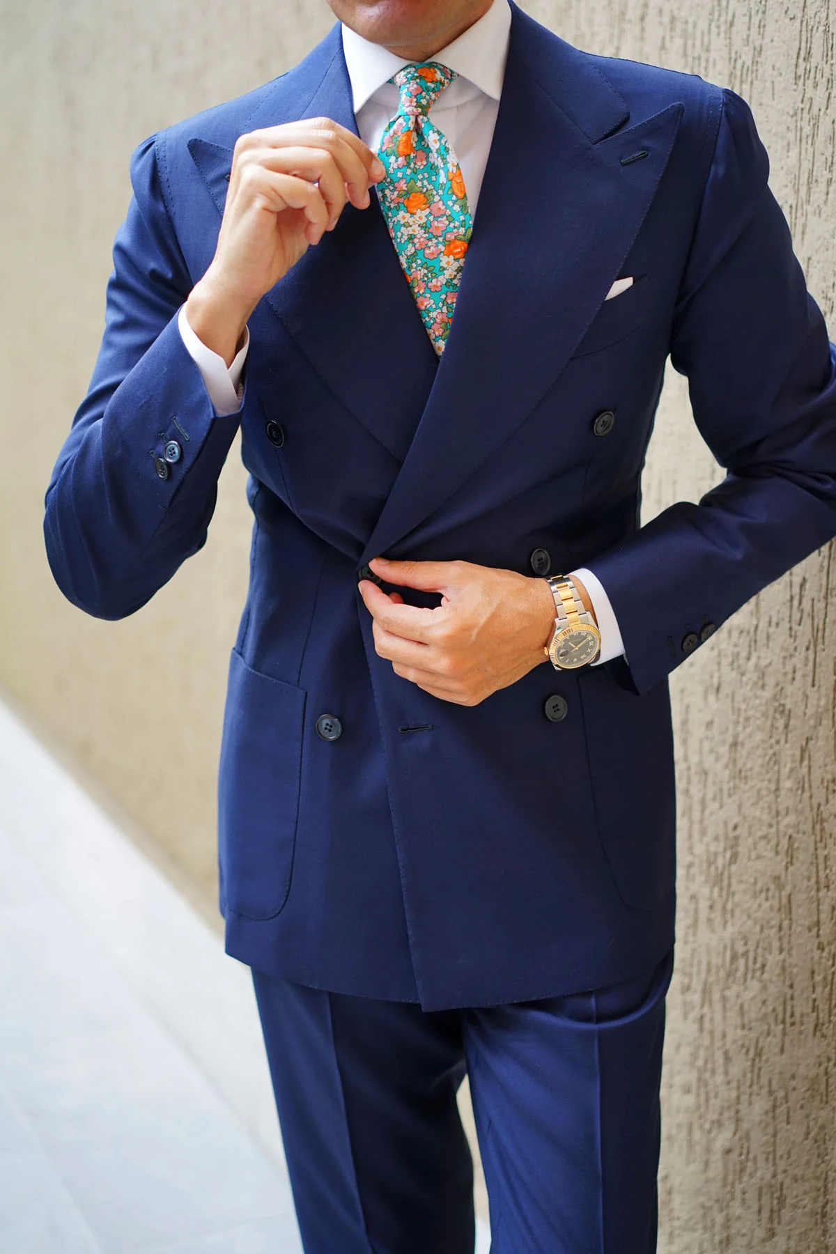 British Virgin Island Floral Necktie - Image 5