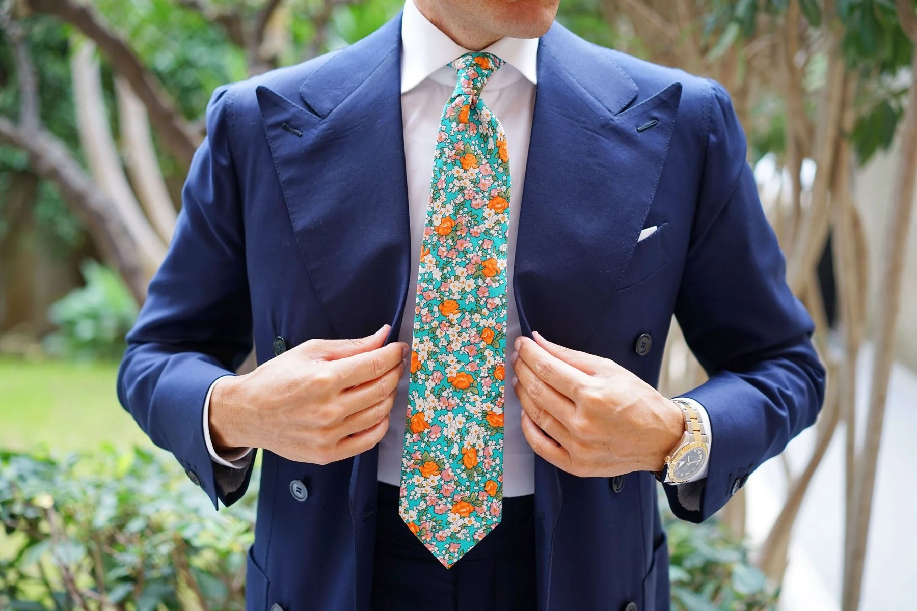 British Virgin Island Floral Necktie - Image 6