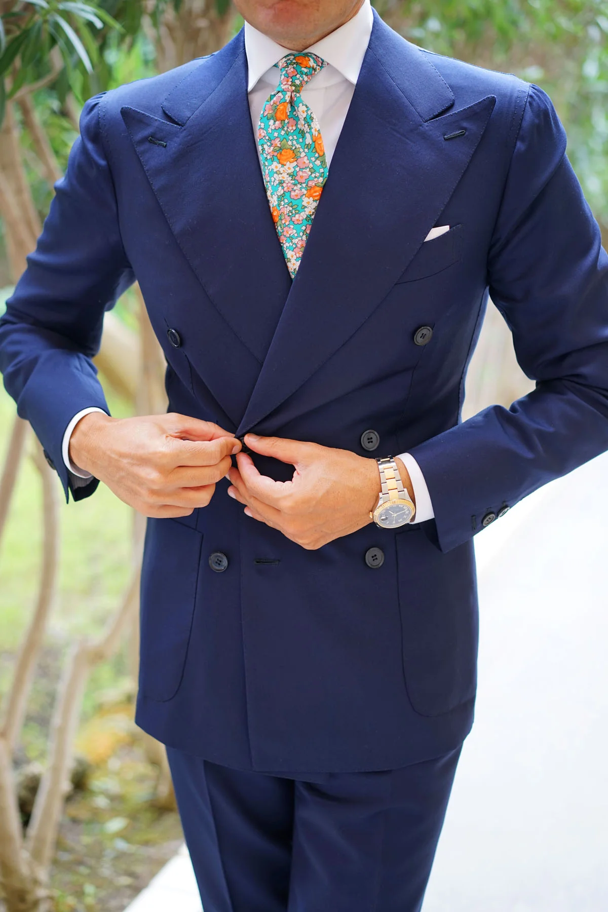 British Virgin Island Floral Necktie - Image 7