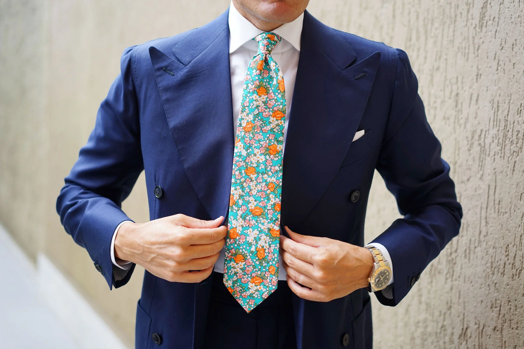 British Virgin Island Floral Necktie - Image 9