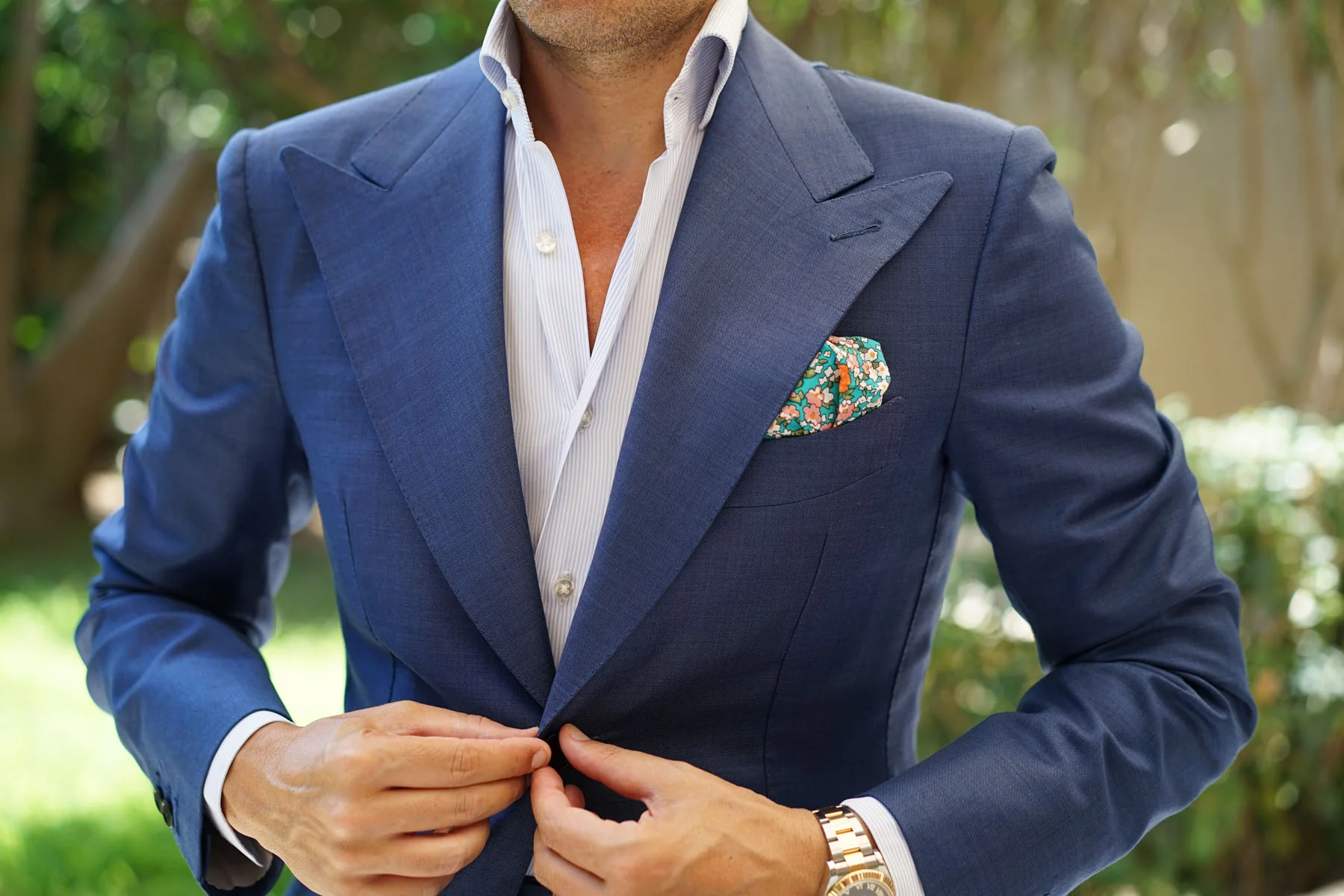 British Virgin Island Floral Pocket Square - Image 6