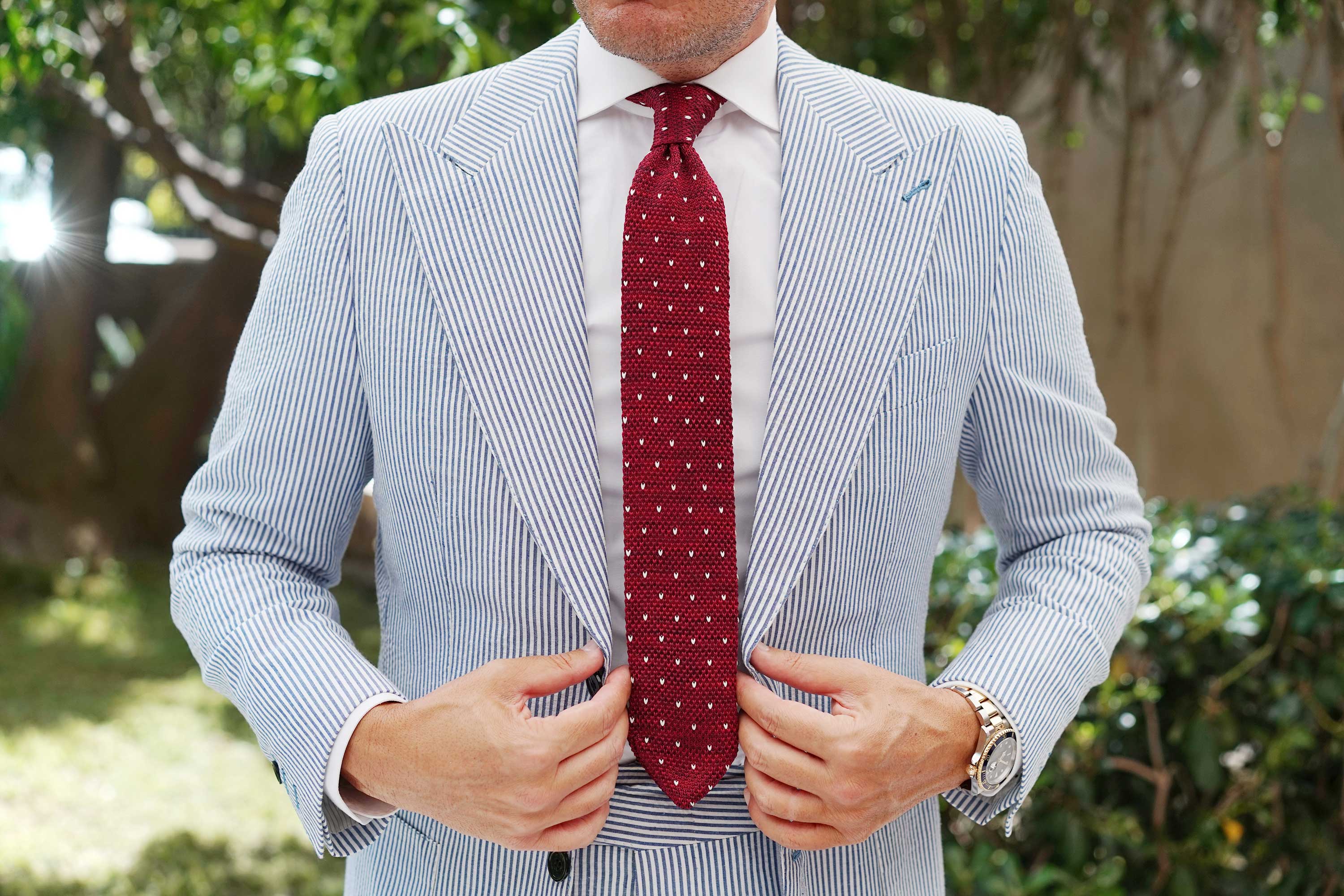 Brizo Wine Knitted Tie - Image 5
