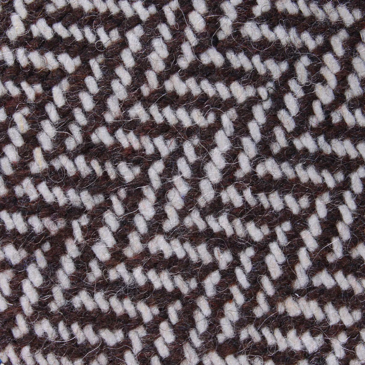 Brown Chevron Wool Diamond Bow Tie - Image 2