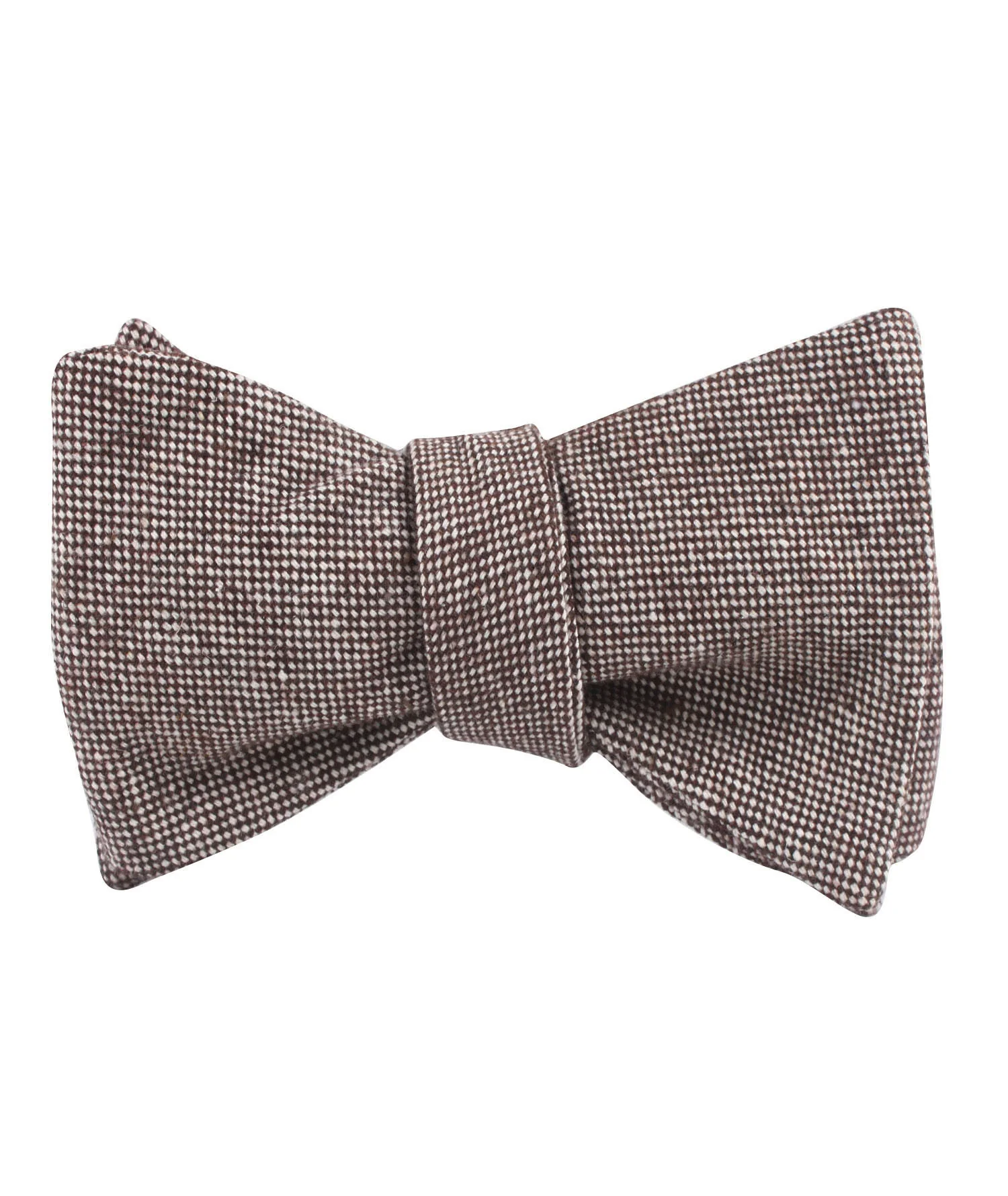 Brown Gingerbread Linen Self Bow Tie - Image 2
