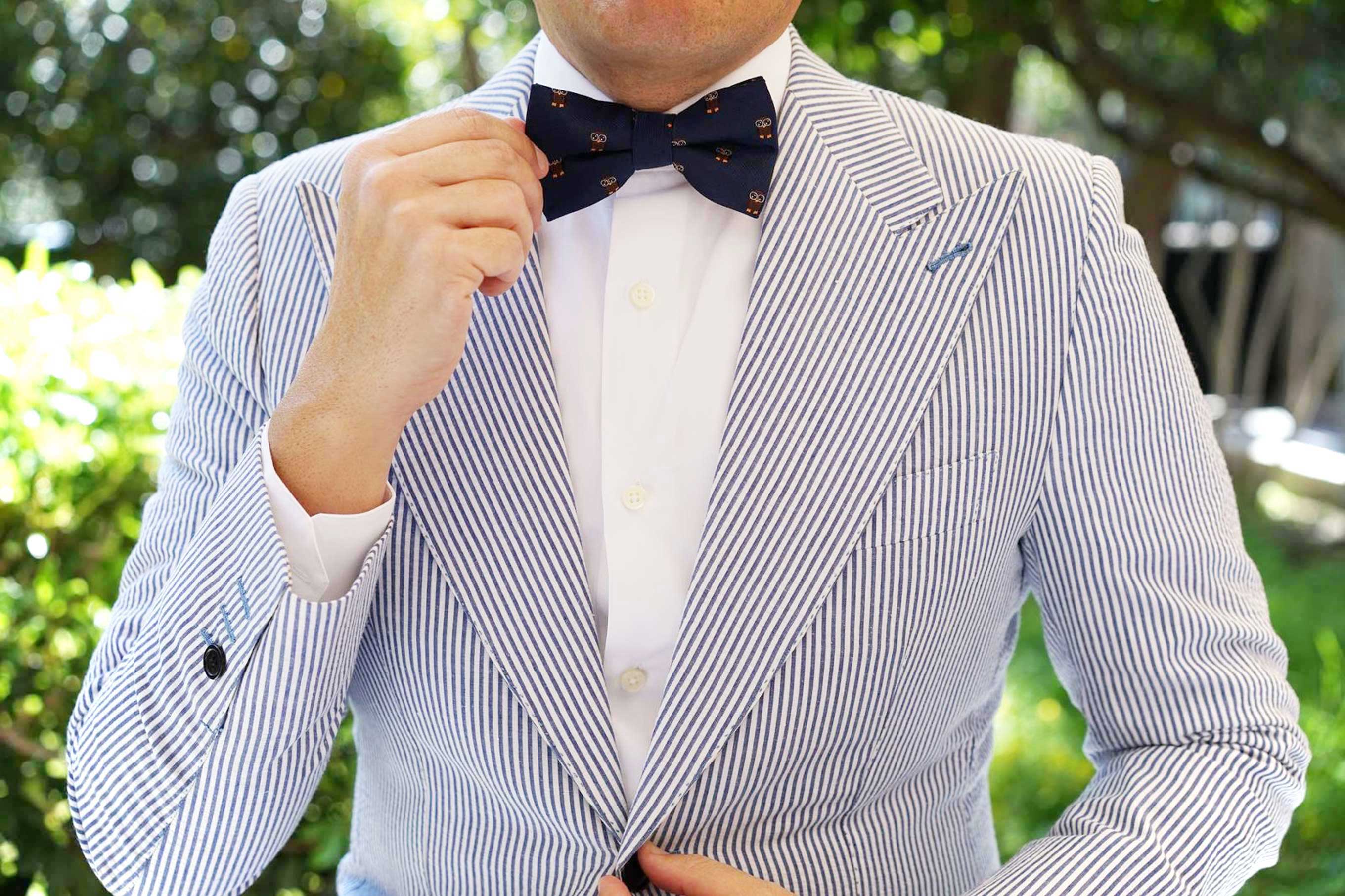 Brown Horned Owl Bow Tie - Image 3