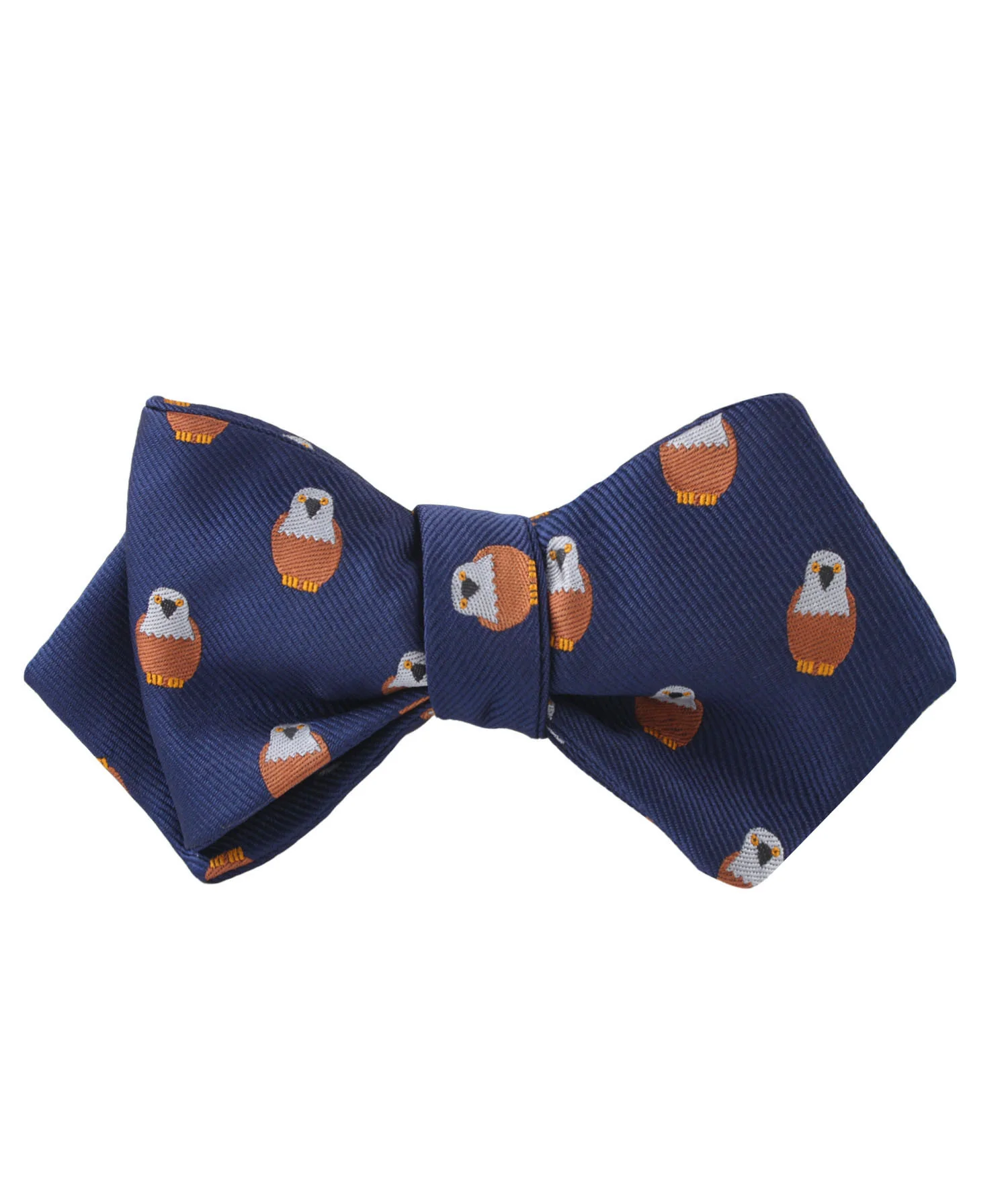 Brown Pigeon Bird Diamond Self Bow Tie - Image 2