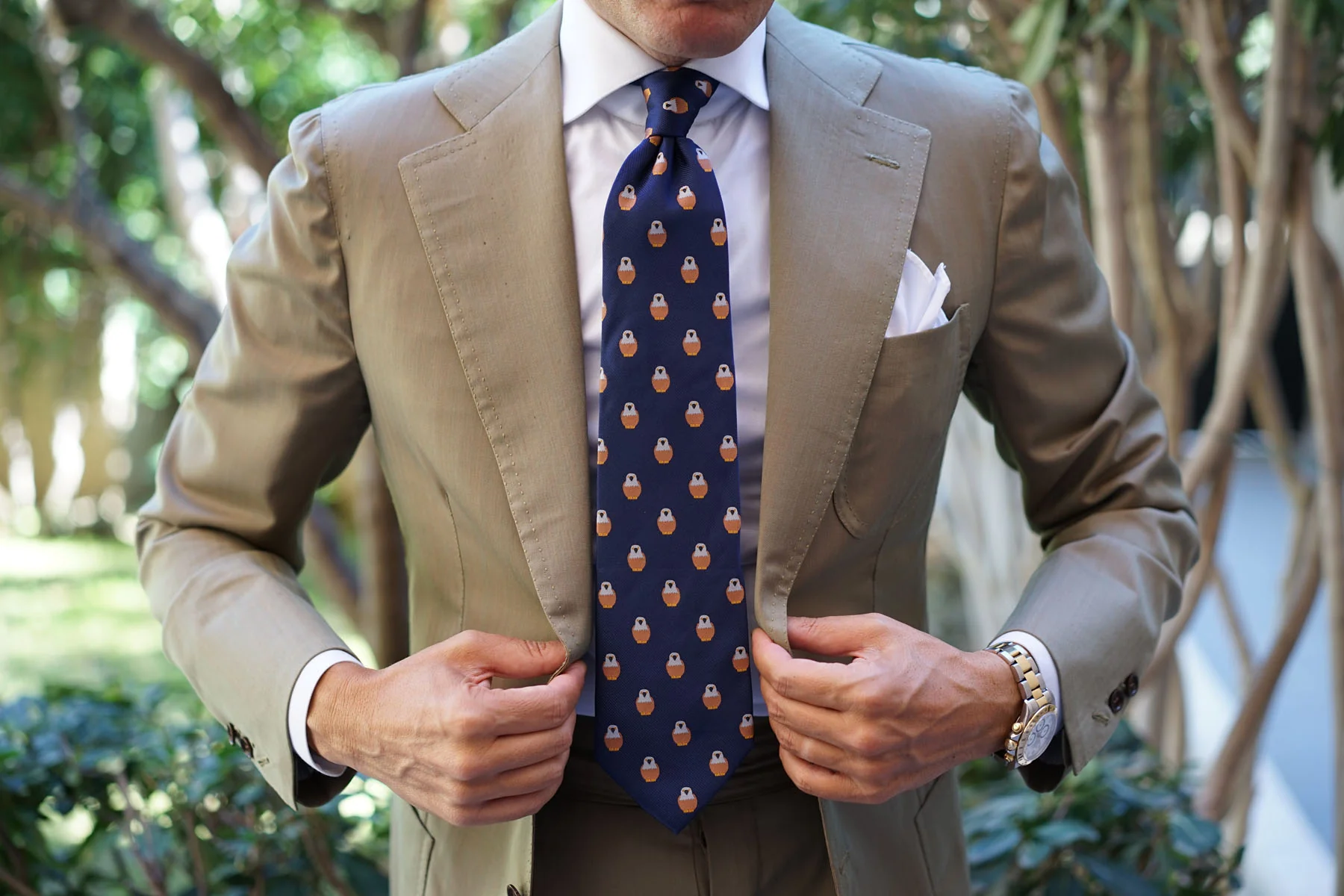 Brown Pigeon Bird Tie - Image 6
