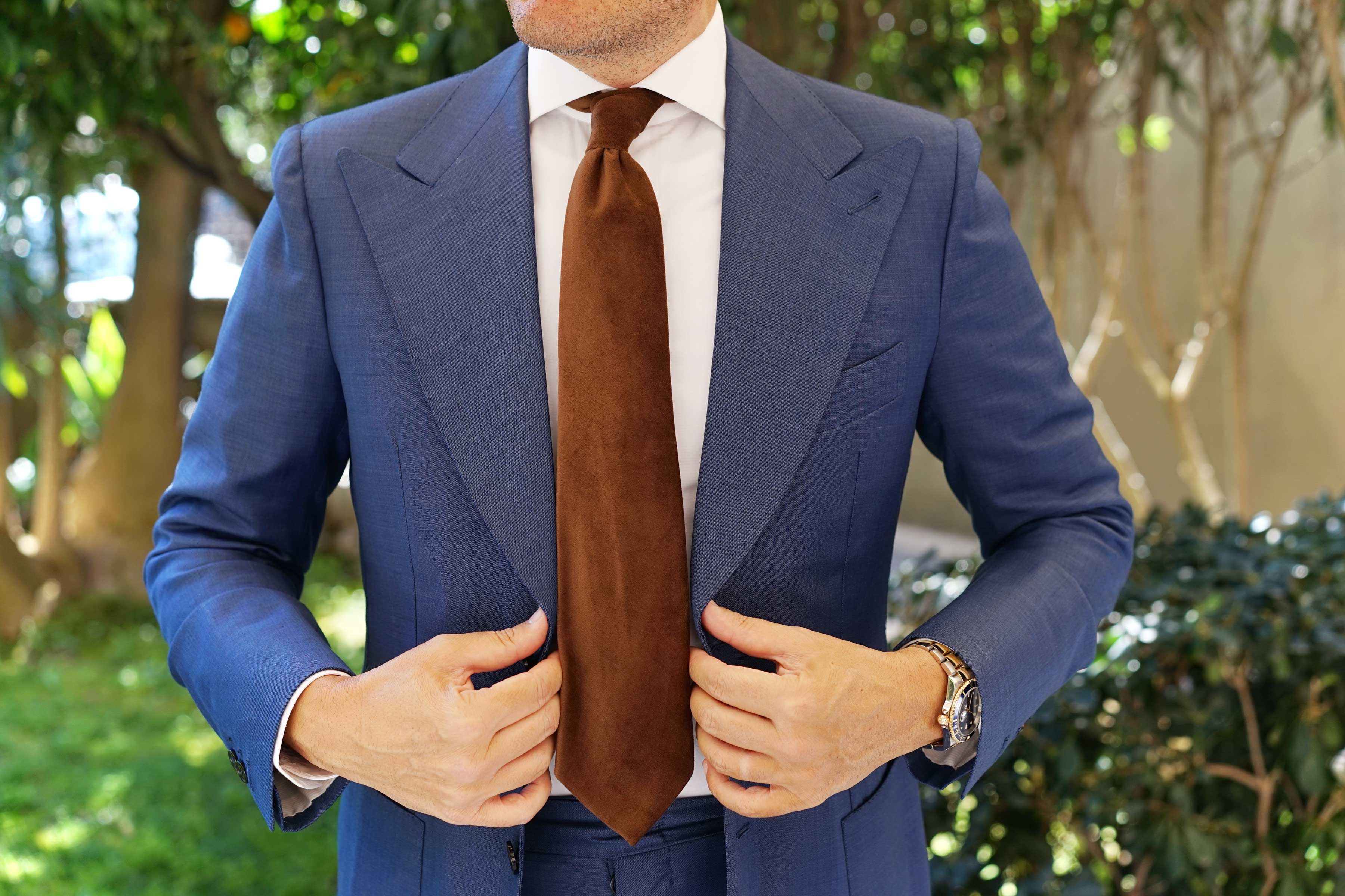 Brown Velvet Necktie - Image 7
