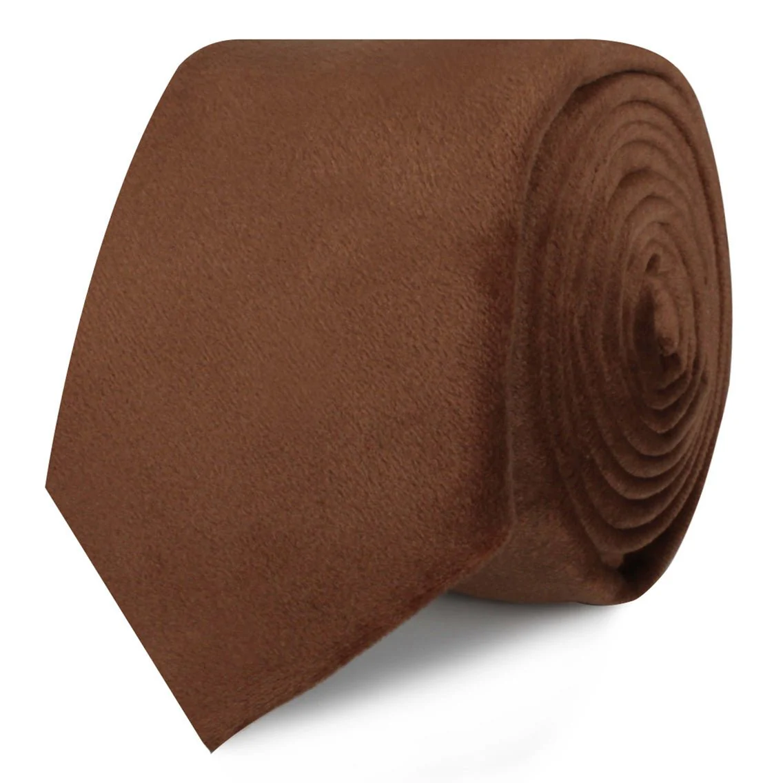 Brown Velvet Skinny Tie - Image 2