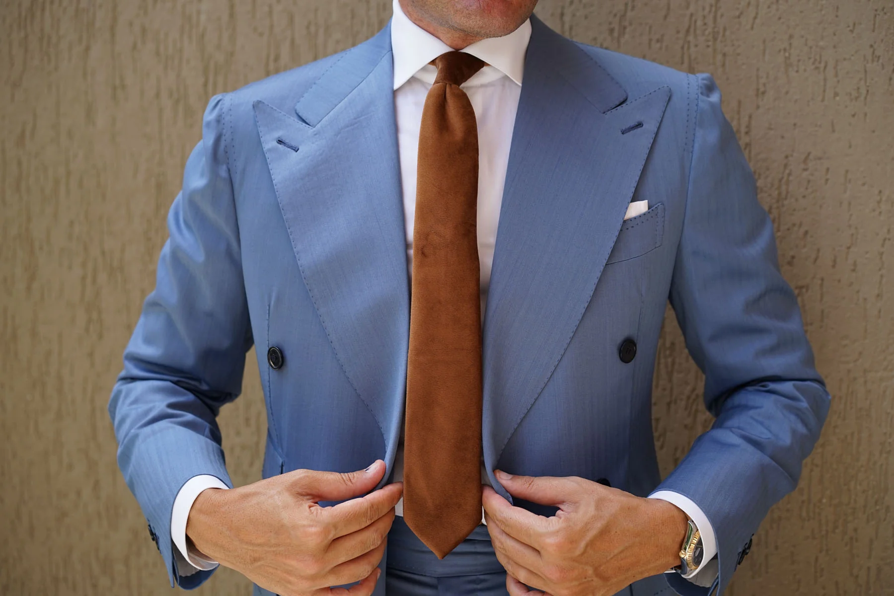 Brown Velvet Skinny Tie - Image 9