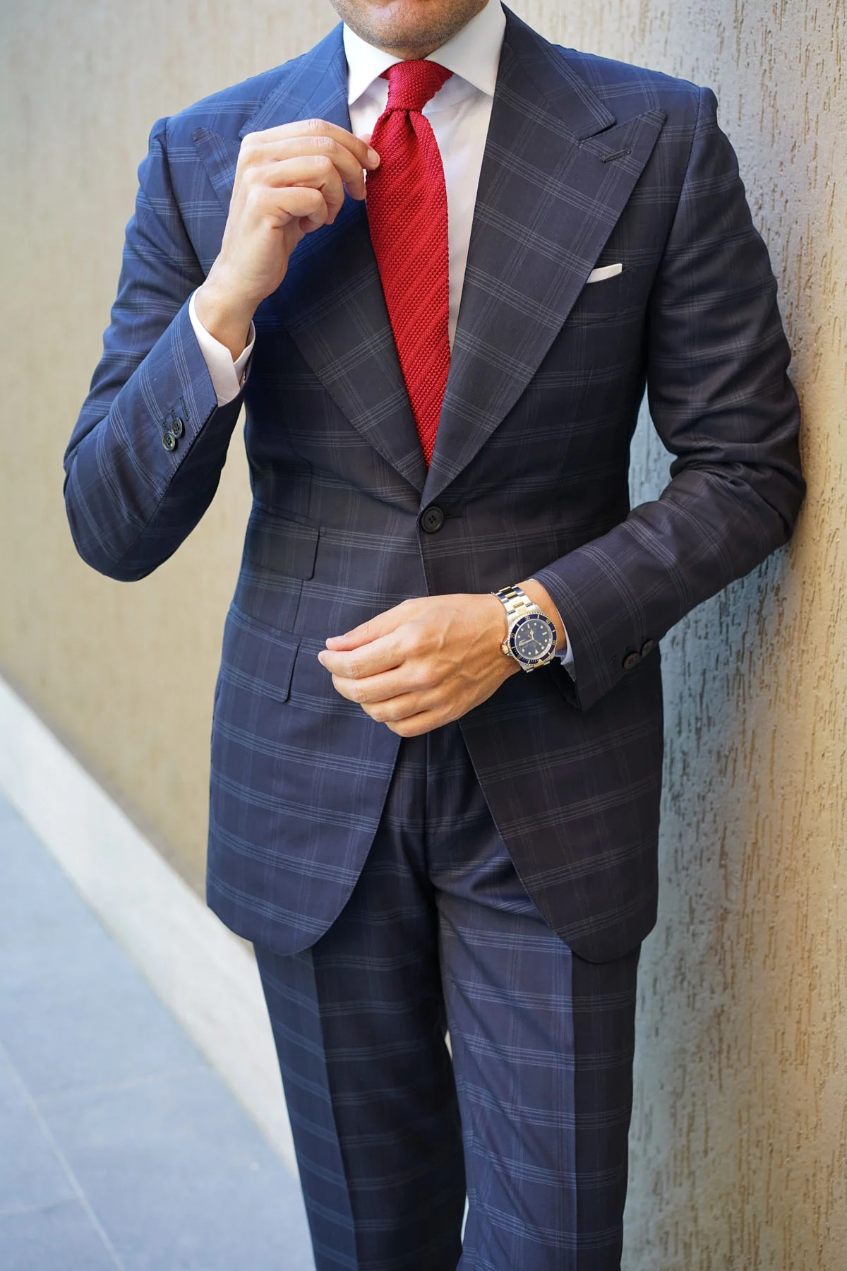 Bucco Carmine Maroon Knitted Tie - Image 8
