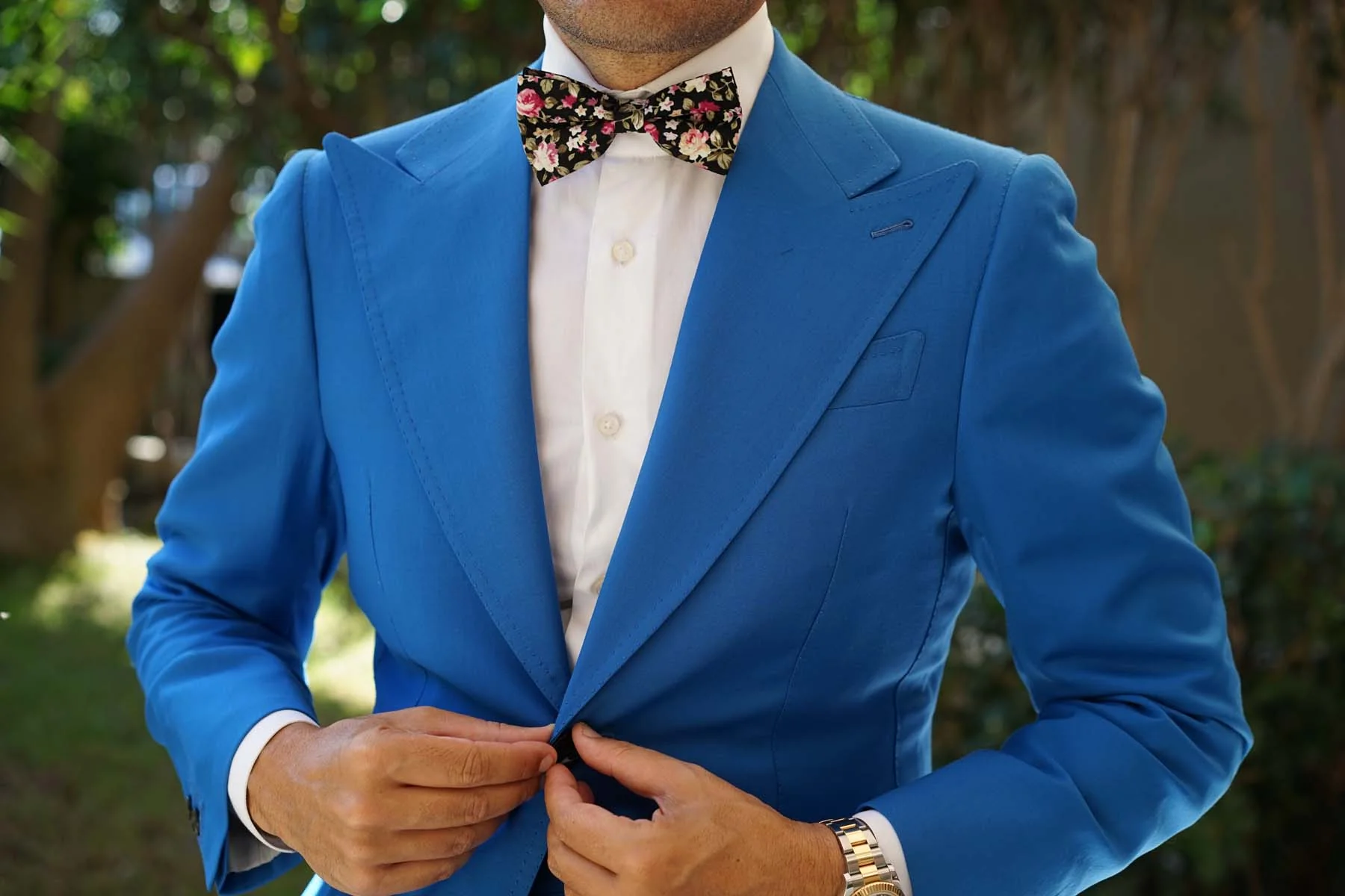Bucharest Blossom Floral Bow Tie - Image 6