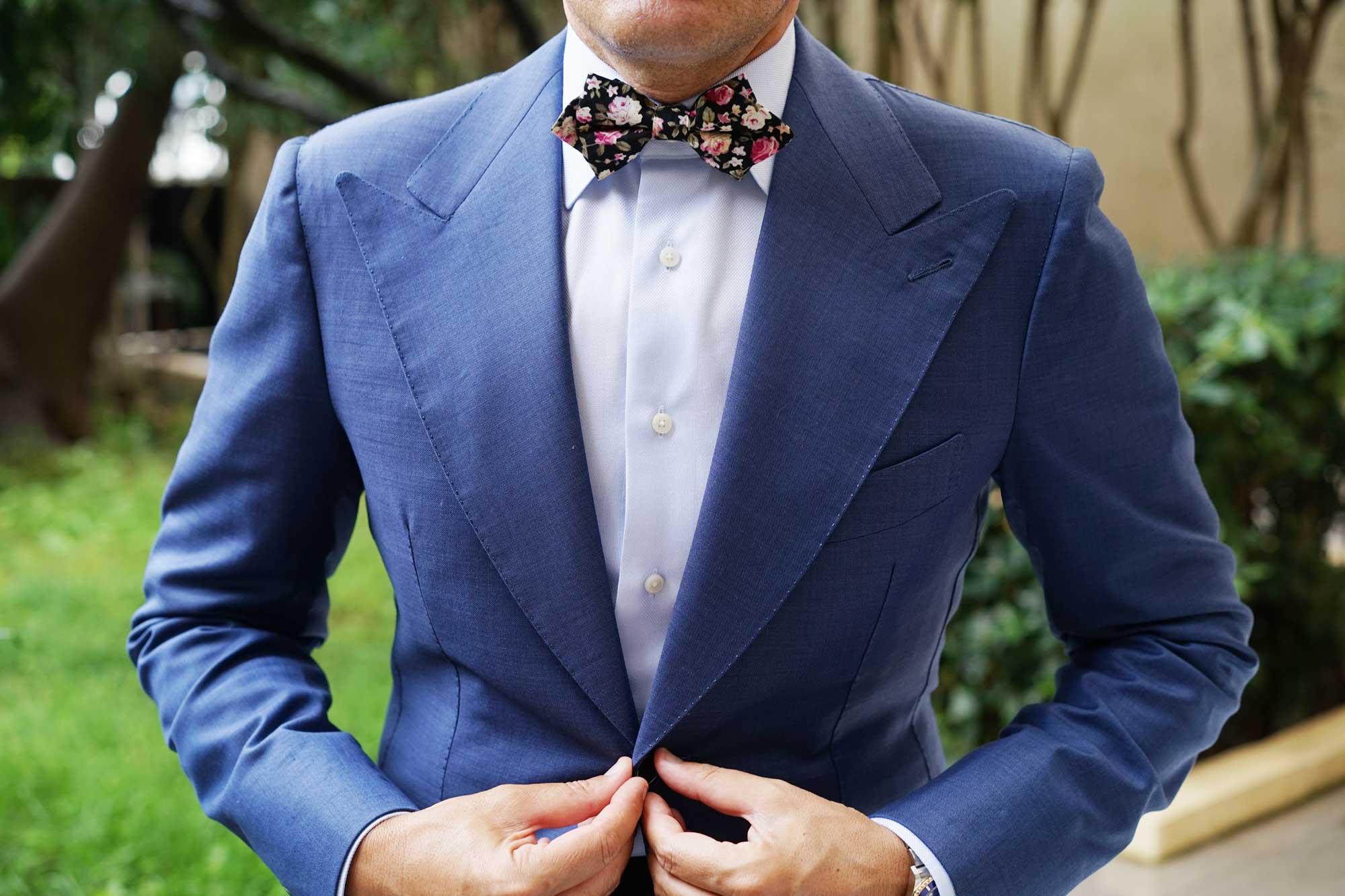 Bucharest Blossom Floral Diamond Bow Tie - Image 3