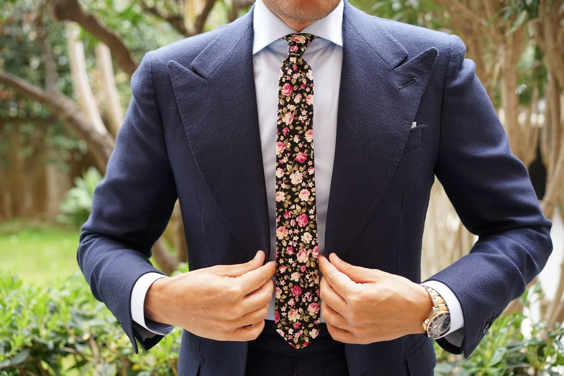 Bucharest Blossom Floral Skinny Tie - Image 6