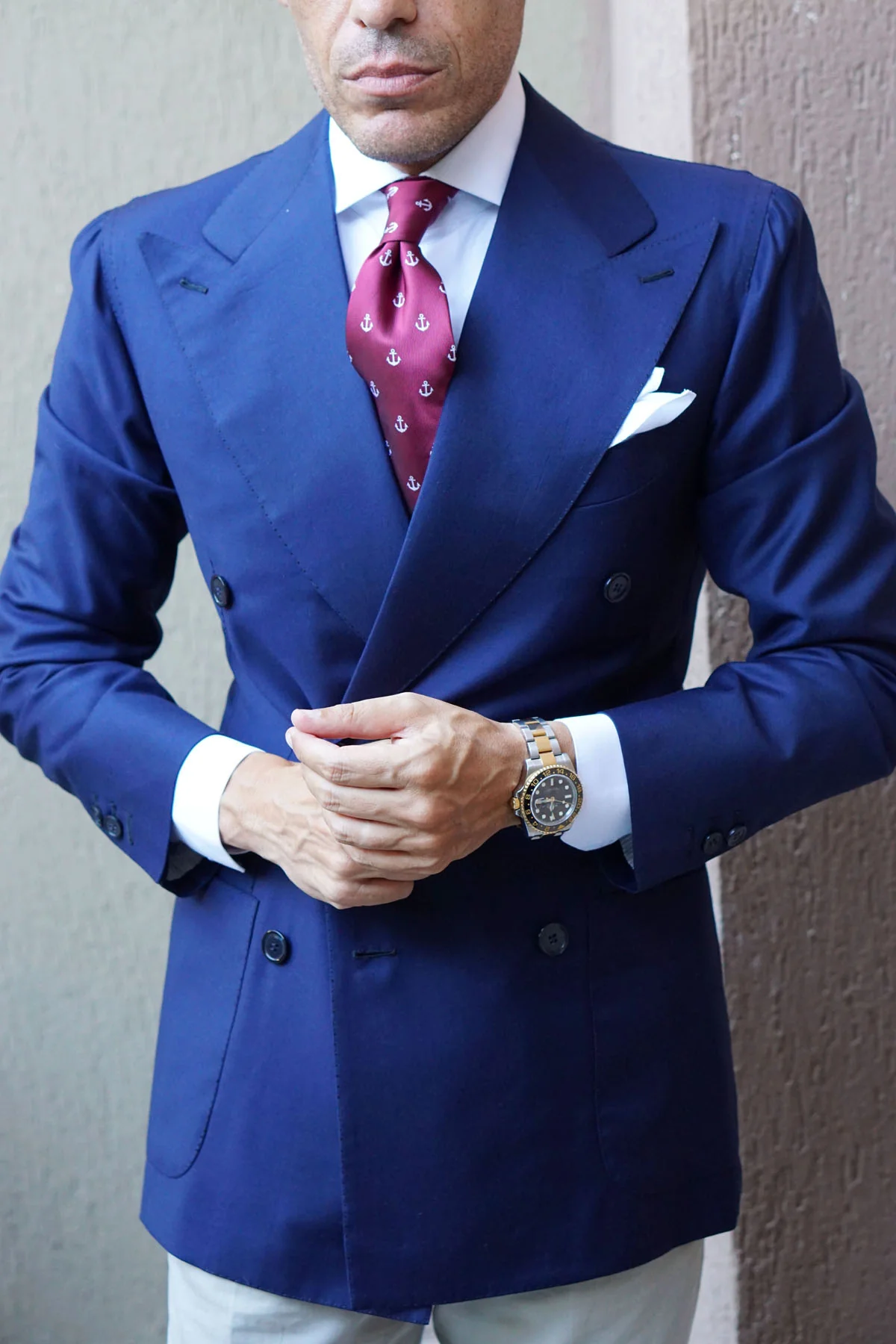 Burgundy Anchor Necktie - Image 10