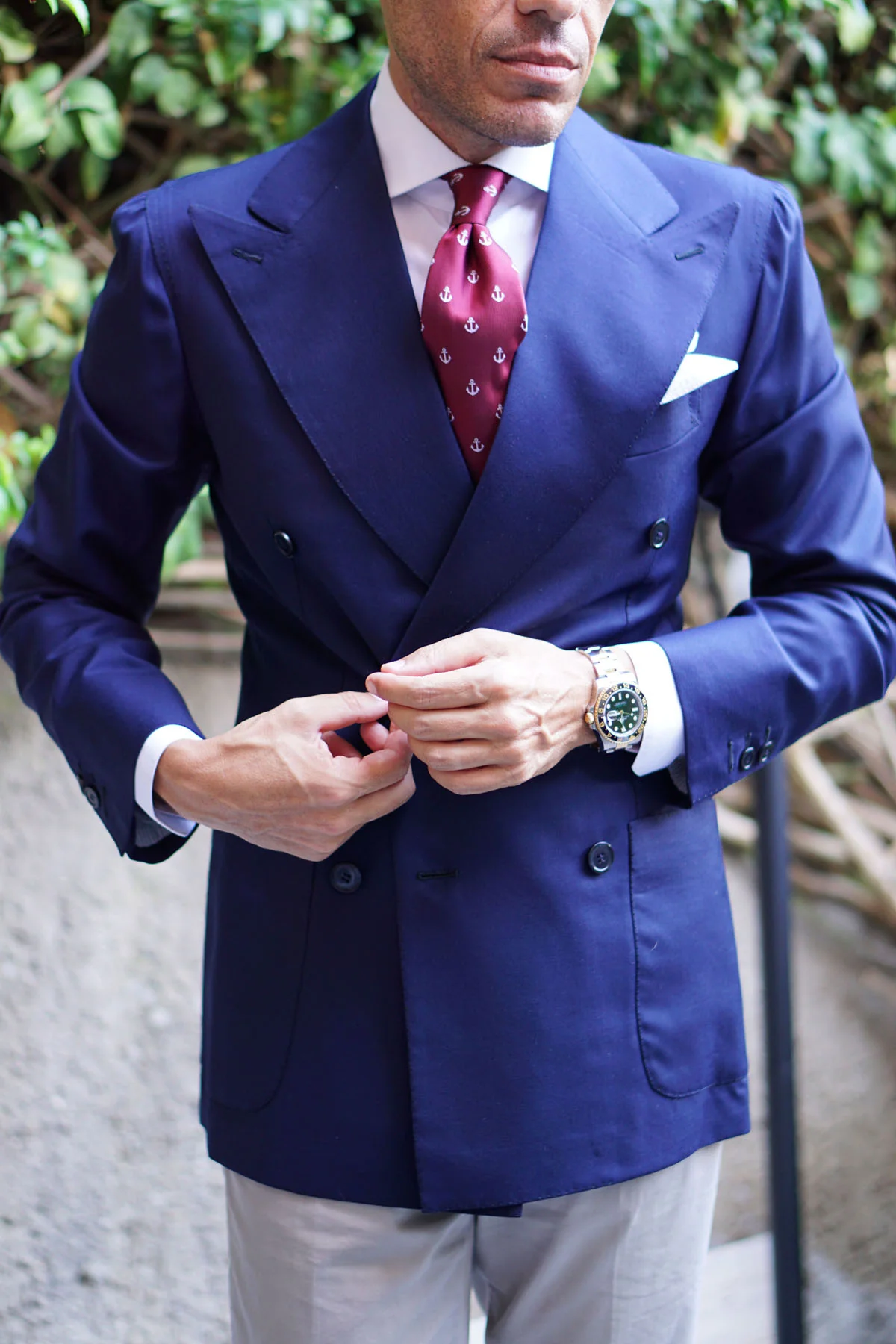 Burgundy Anchor Necktie - Image 12