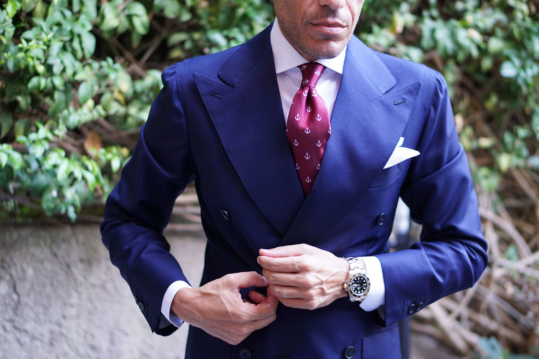 Burgundy Anchor Necktie - Image 14
