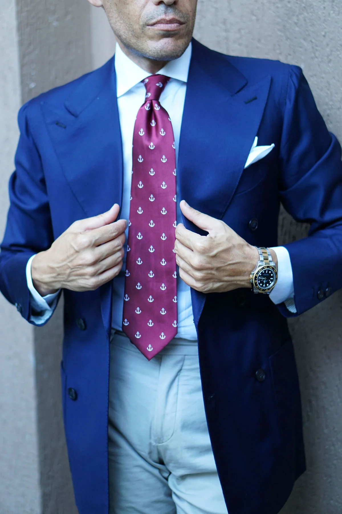Burgundy Anchor Necktie - Image 15
