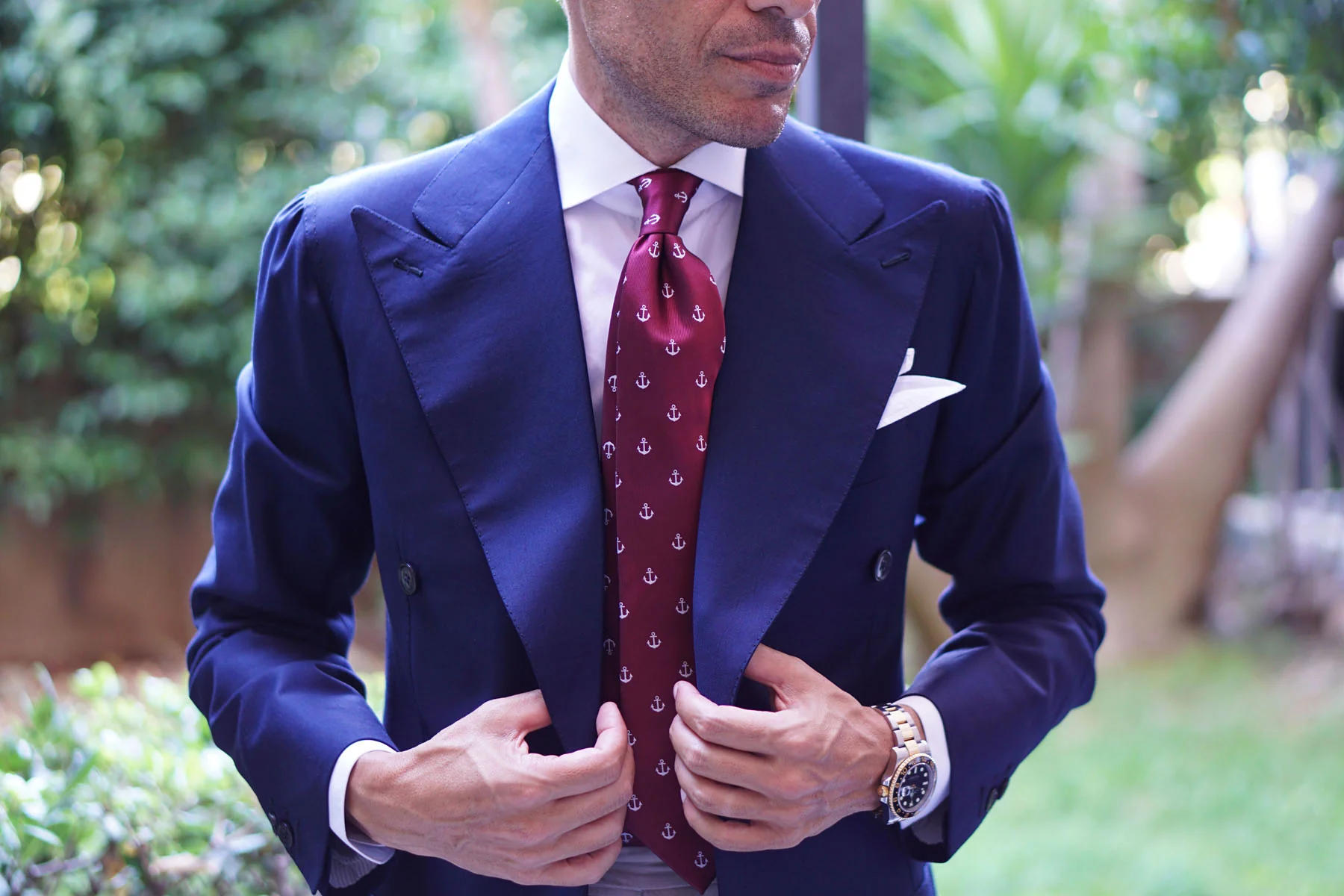 Burgundy Anchor Necktie - Image 17