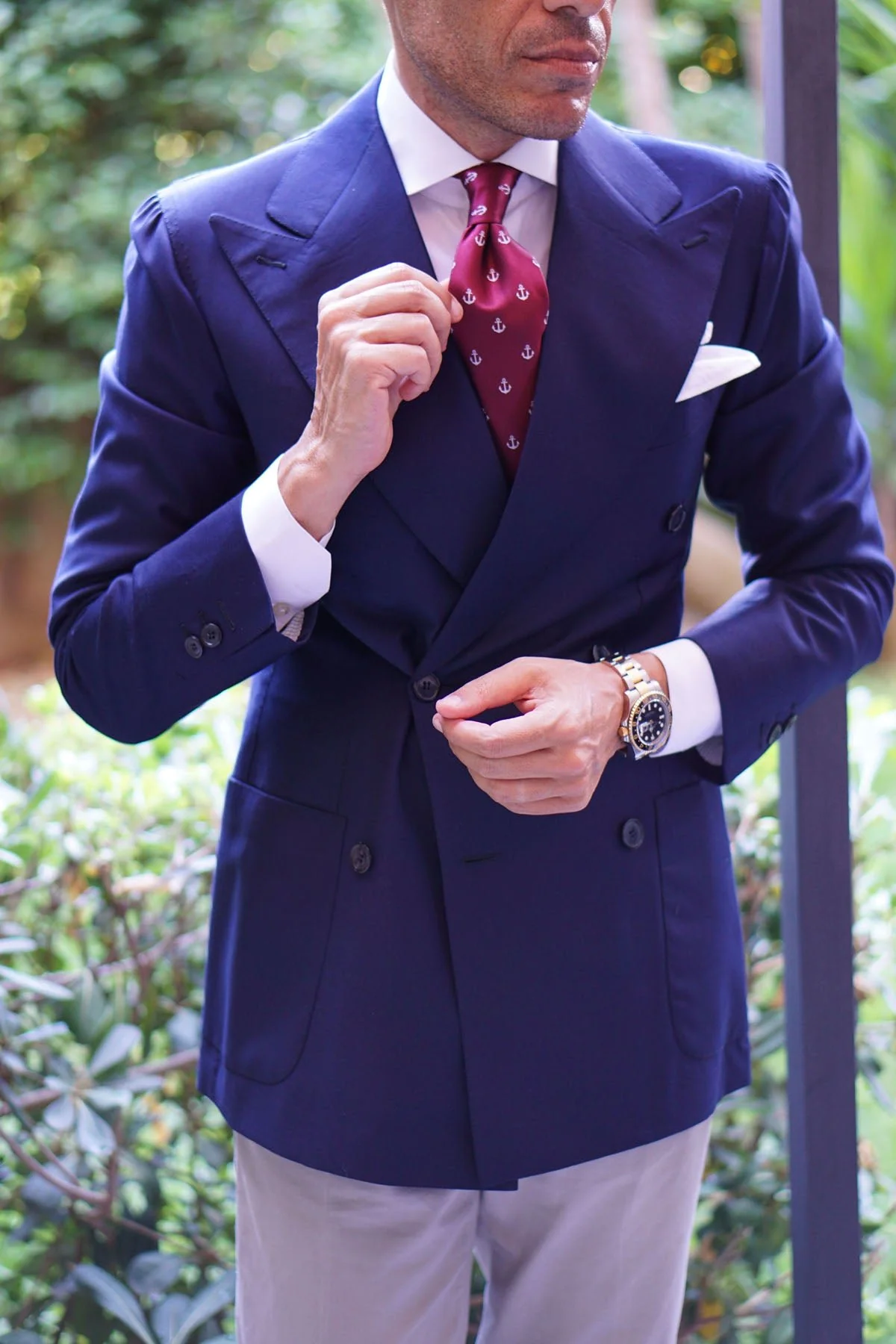Burgundy Anchor Necktie - Image 18